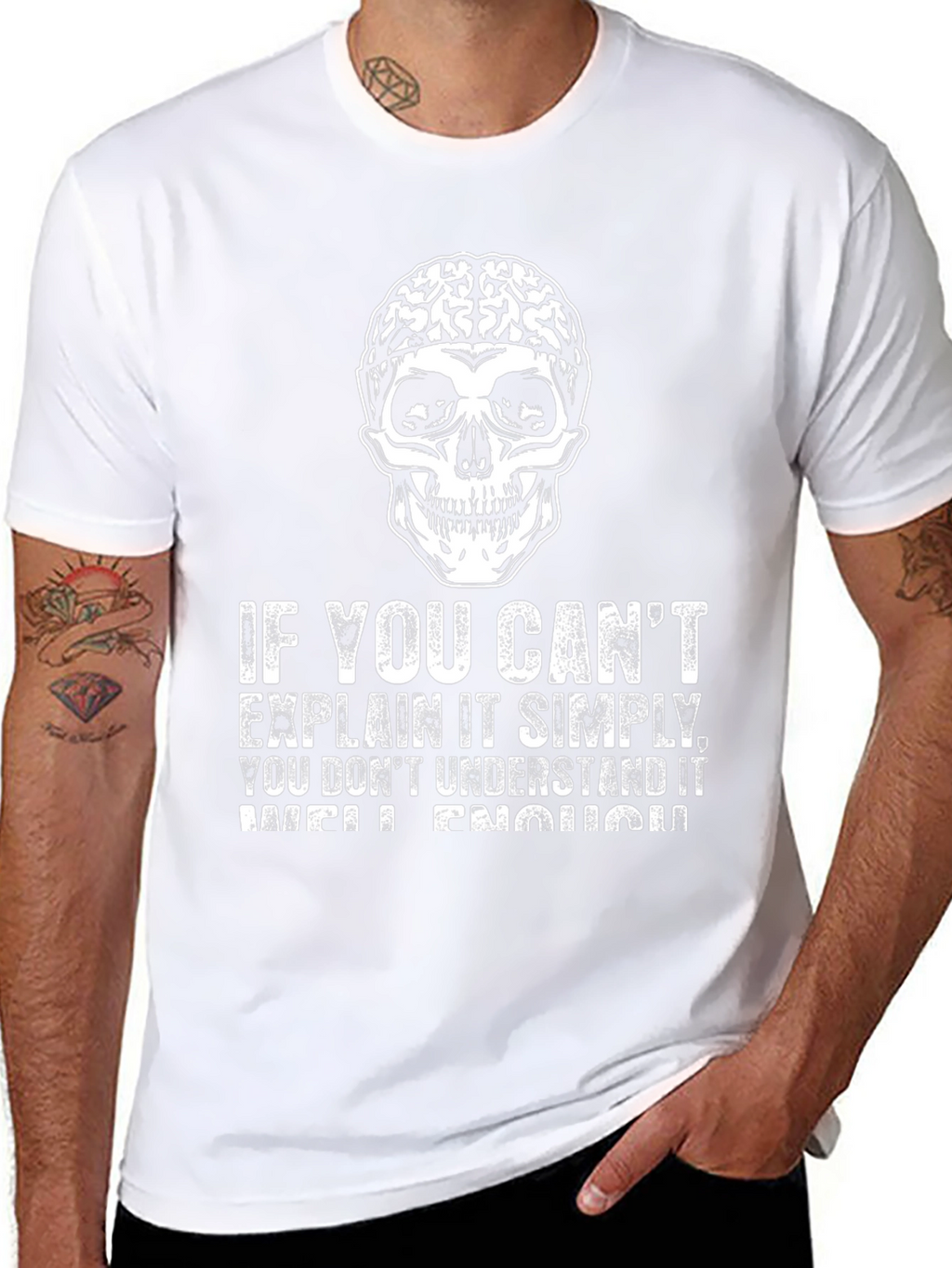 Brain Skull T-Shirt: Explain It Simply