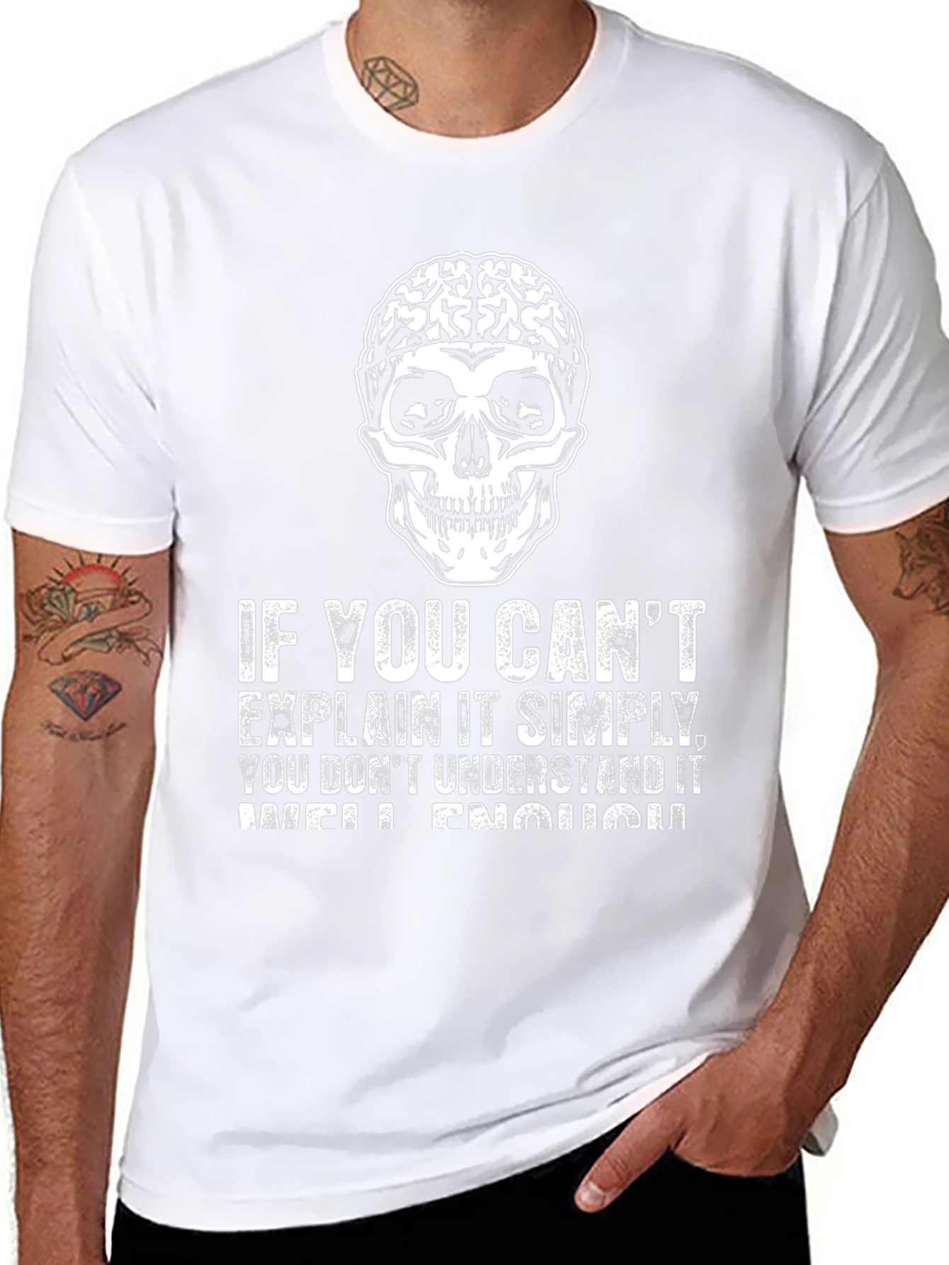 Brain Skull T-Shirt: Explain It Simply