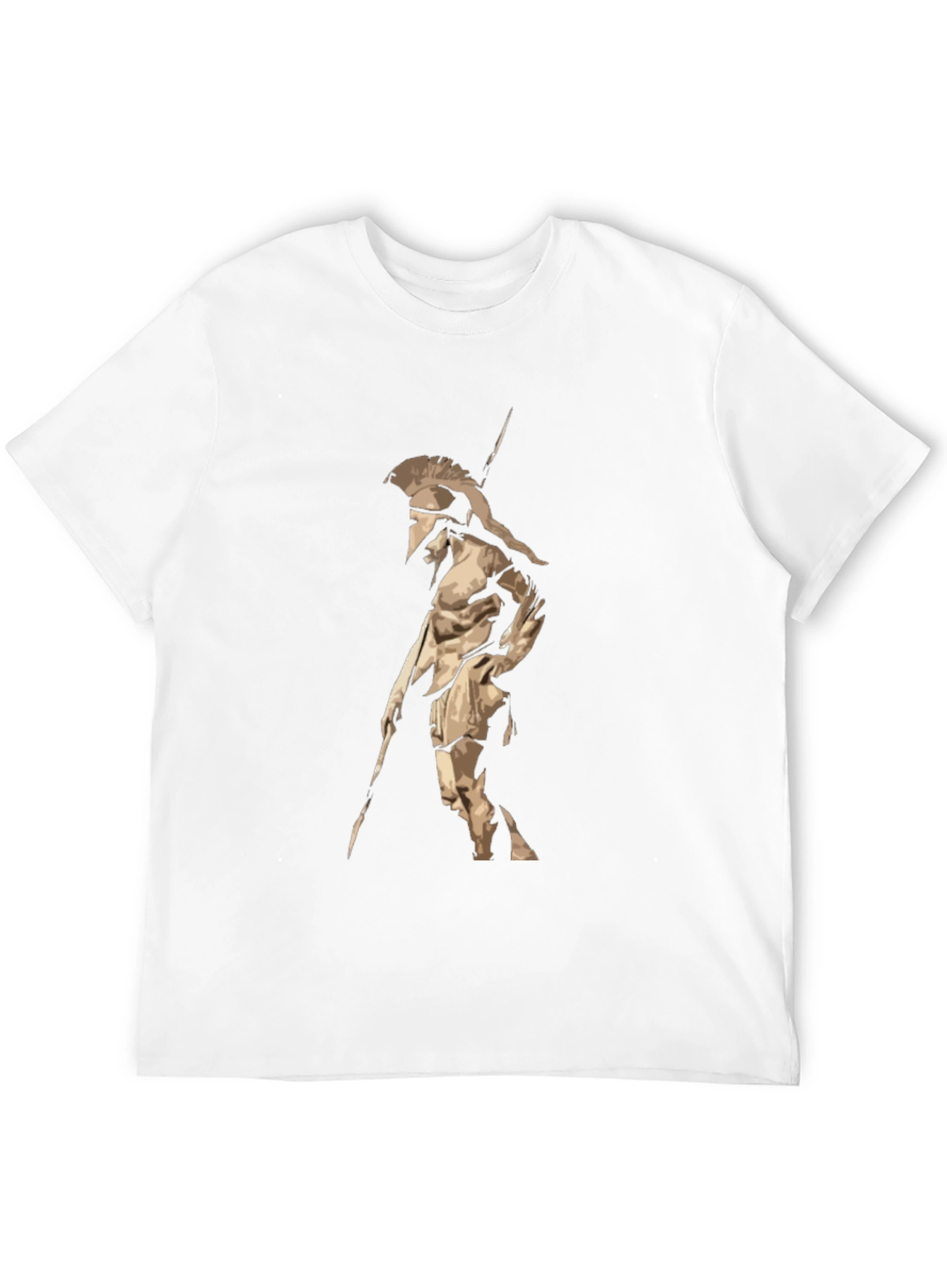 Spartan Warrior Graphic T-Shirt - Black Cotton Tee