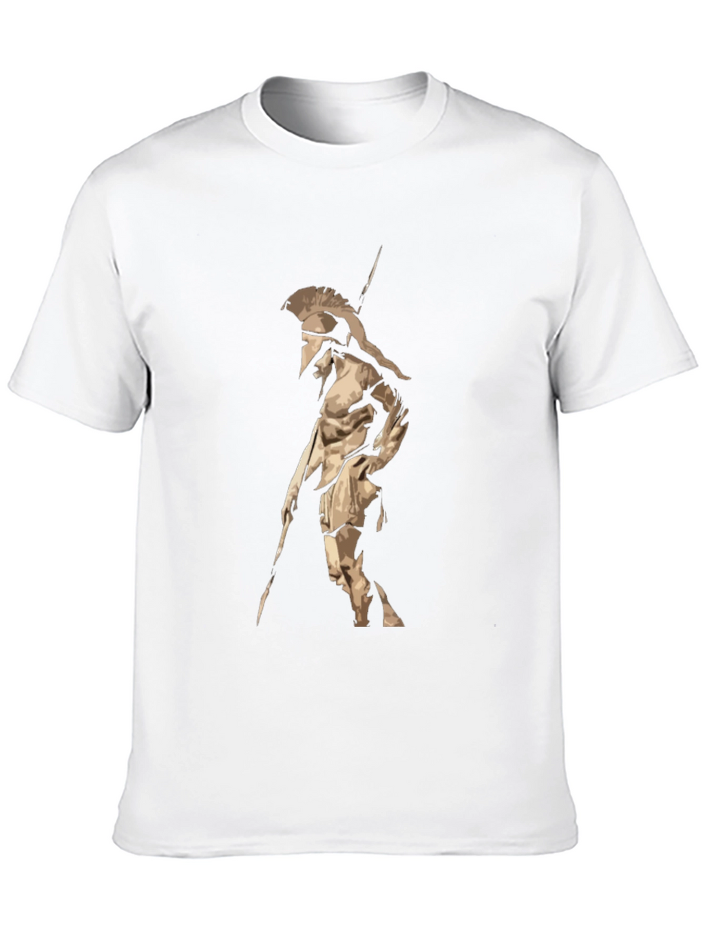 Spartan Warrior Graphic T-Shirt - Black Cotton Tee