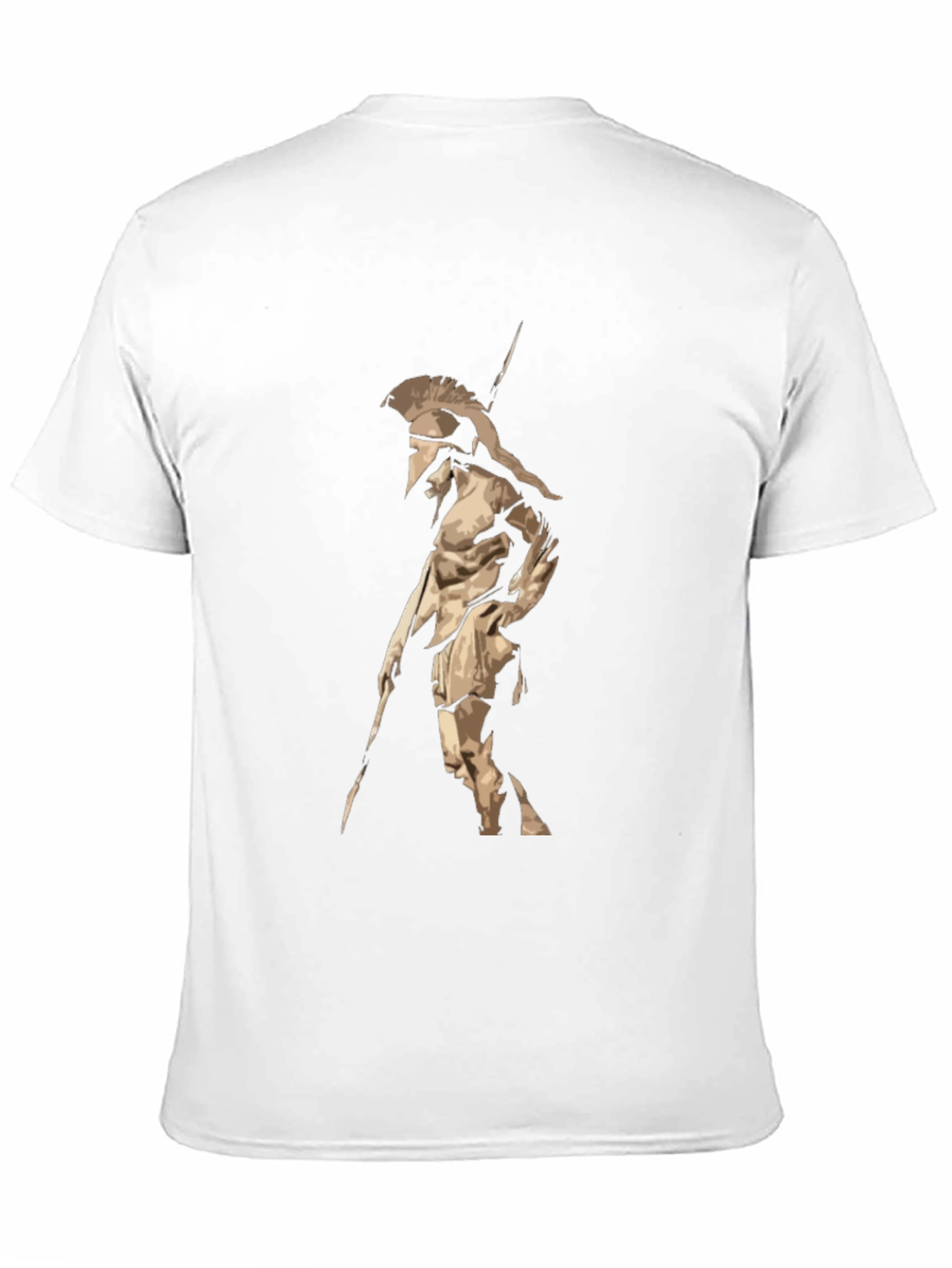 Spartan Warrior Graphic T-Shirt - Black Cotton Tee