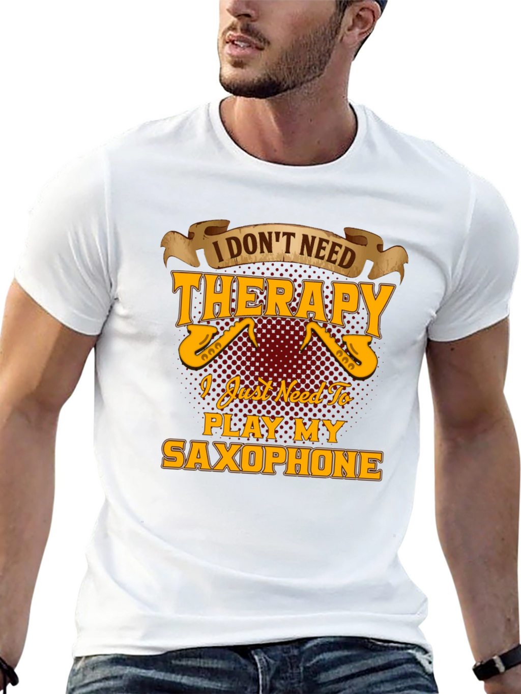 Saxophone Player T-Shirt - Music Therapy Tee