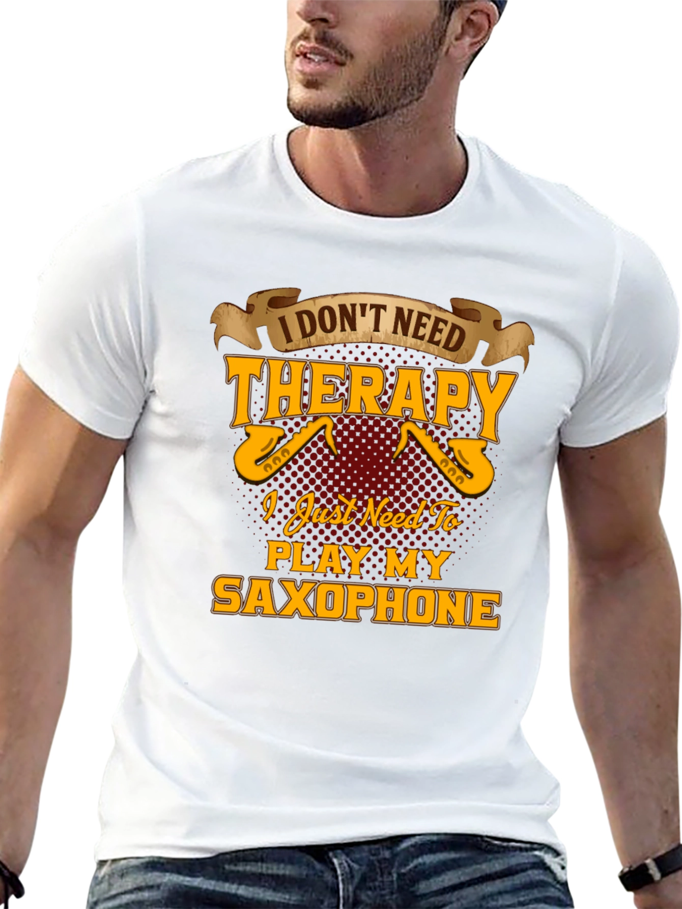 Saxophone Player T-Shirt - Music Therapy Tee