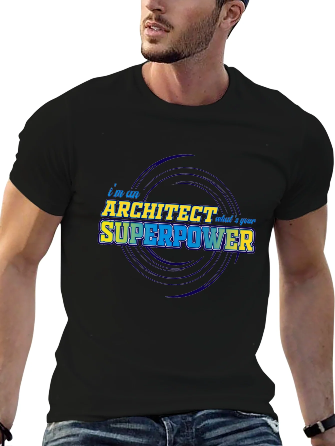 Architect Superpower T-Shirt - Black Graphic Tee