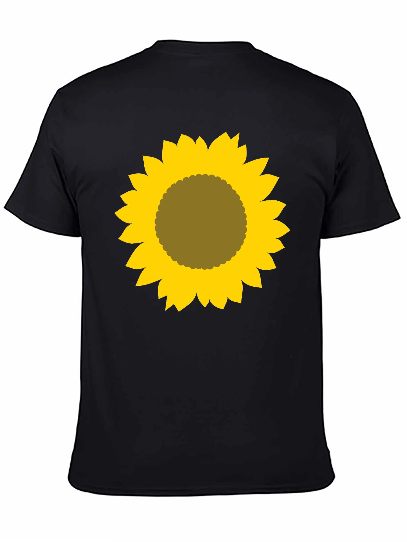 Sunflower Graphic Tee - Black Cotton Shirt