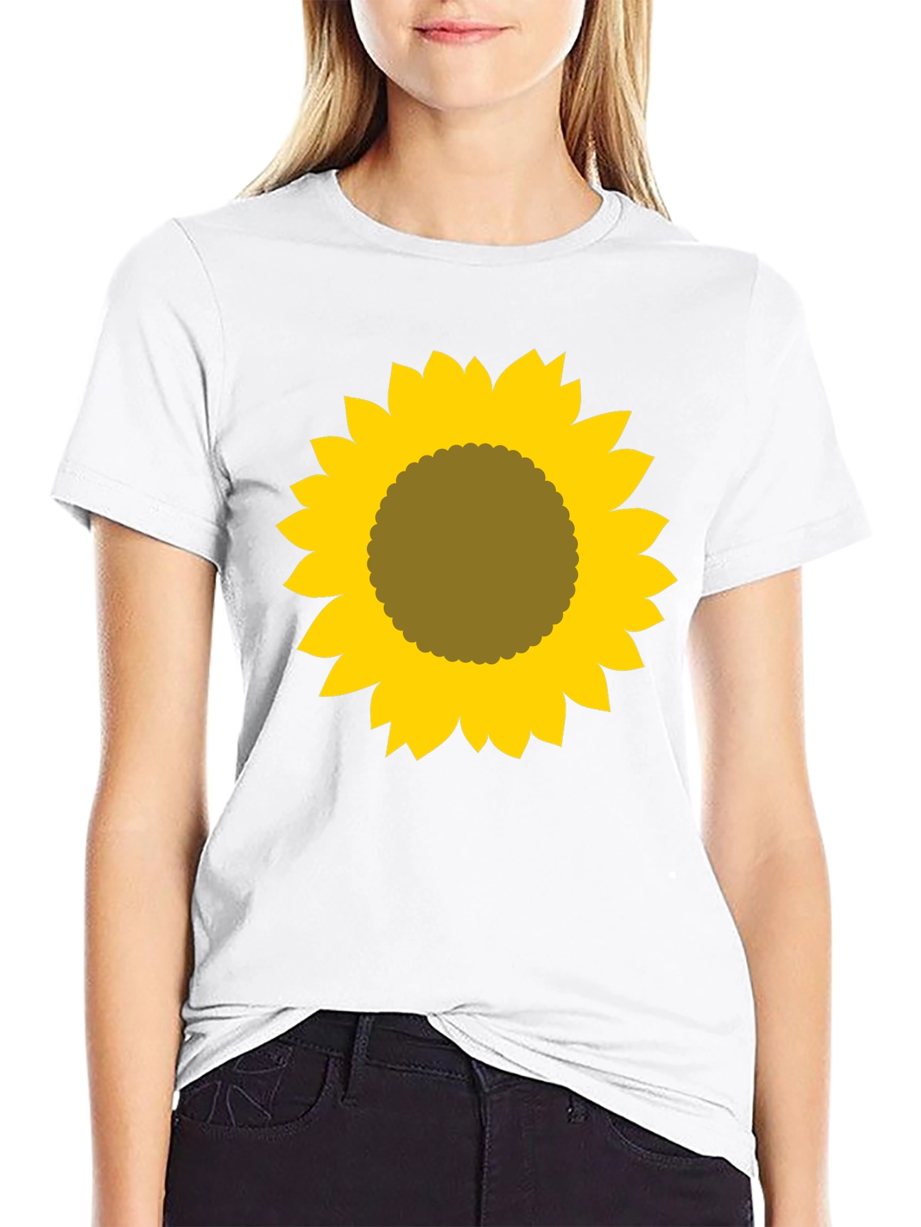 Sunflower Graphic Tee - Black Cotton Shirt