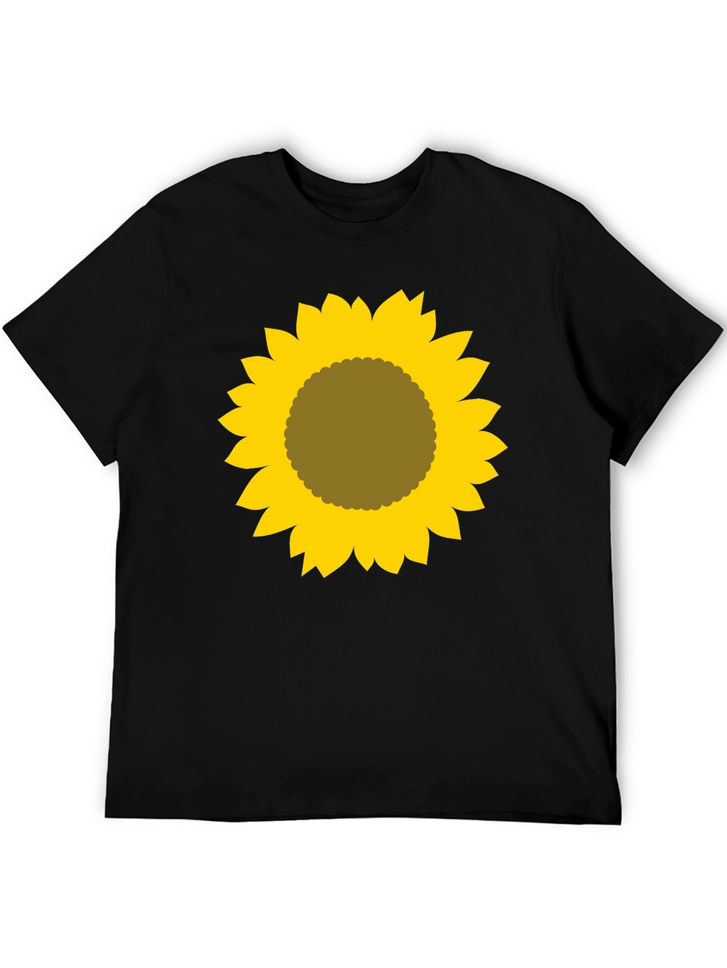 Sunflower Graphic Tee - Black Cotton Shirt
