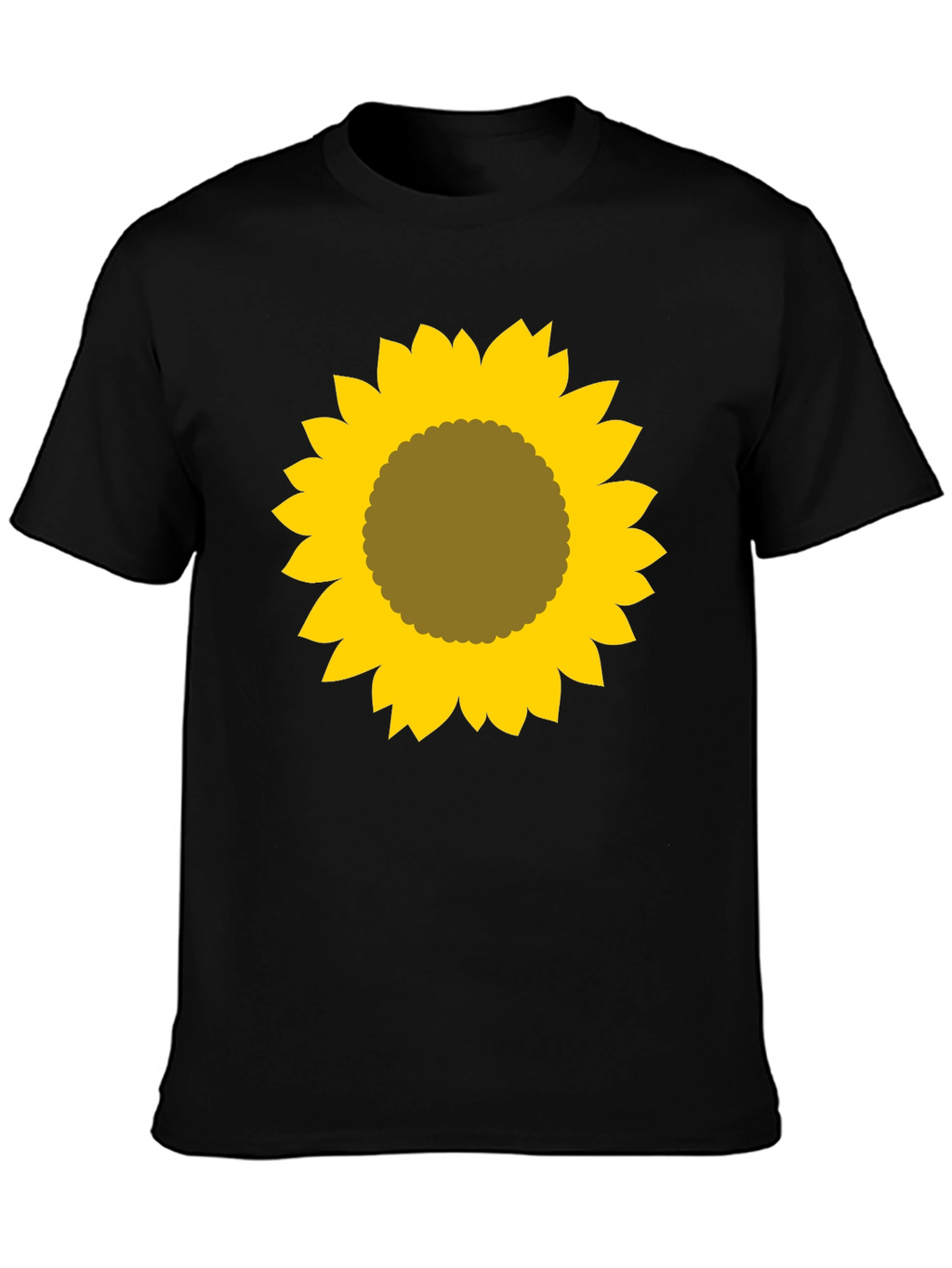 Sunflower Graphic Tee - Black Cotton Shirt