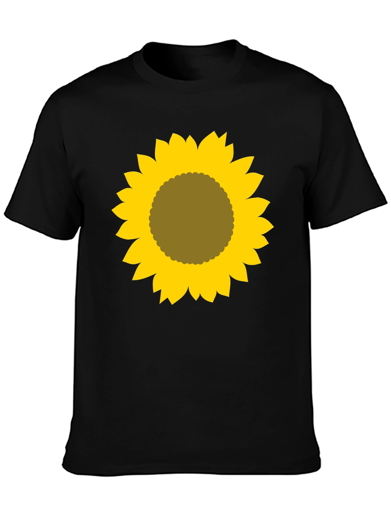 Sunflower Graphic Tee - Black Cotton Shirt