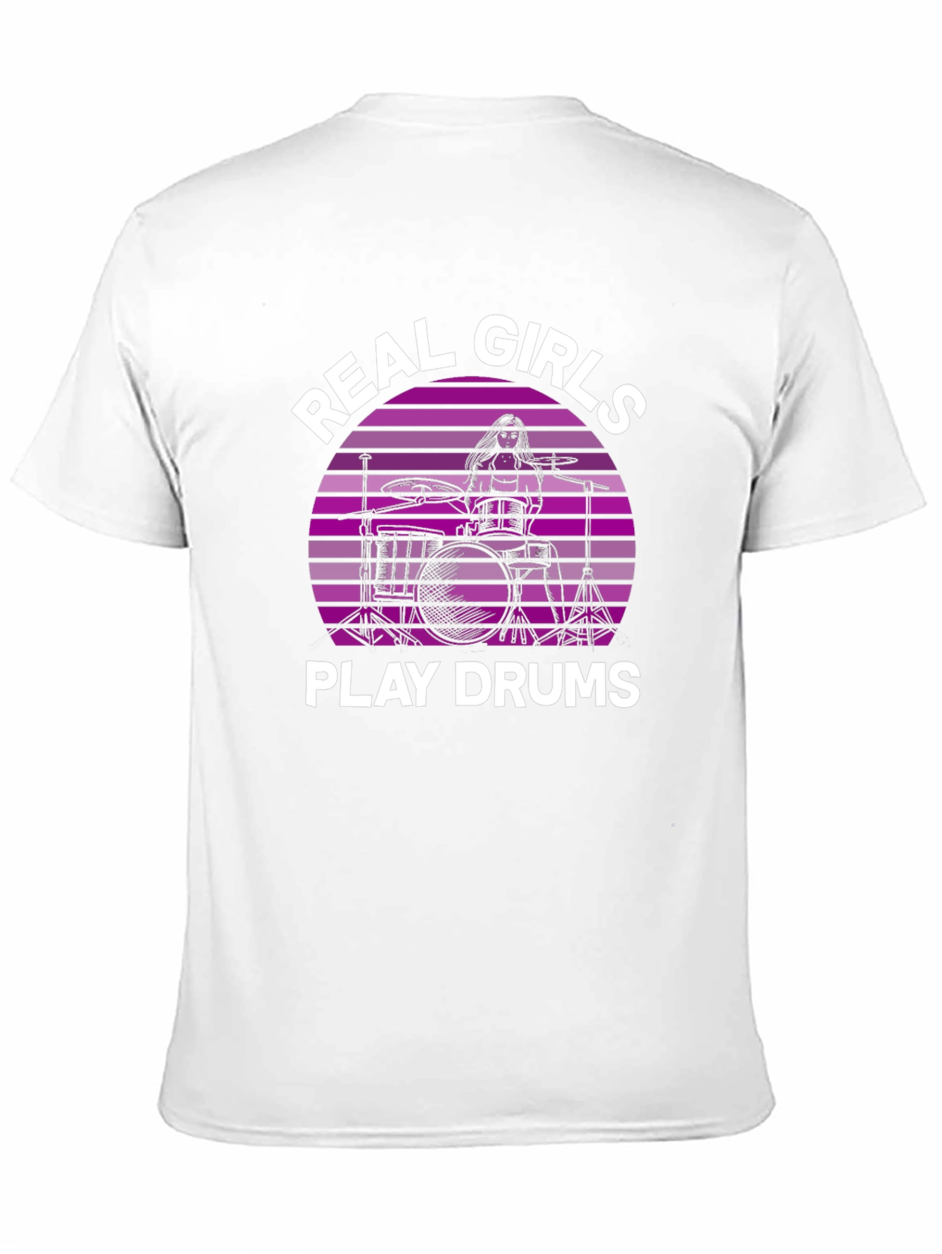 Real Girls Play Drums Graphic Tee - Black