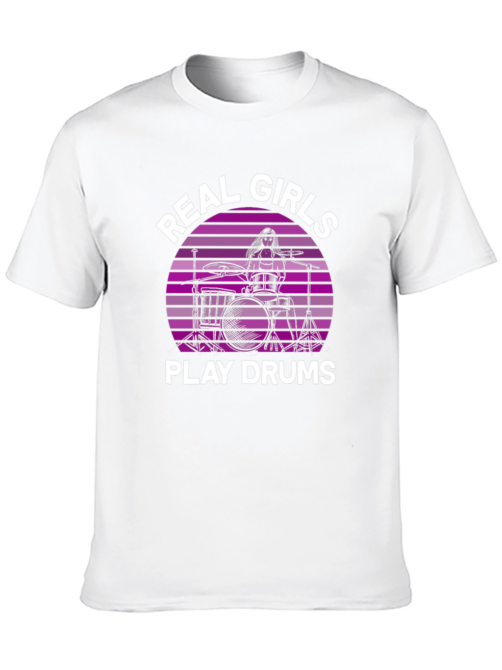 Real Girls Play Drums Graphic Tee - Black