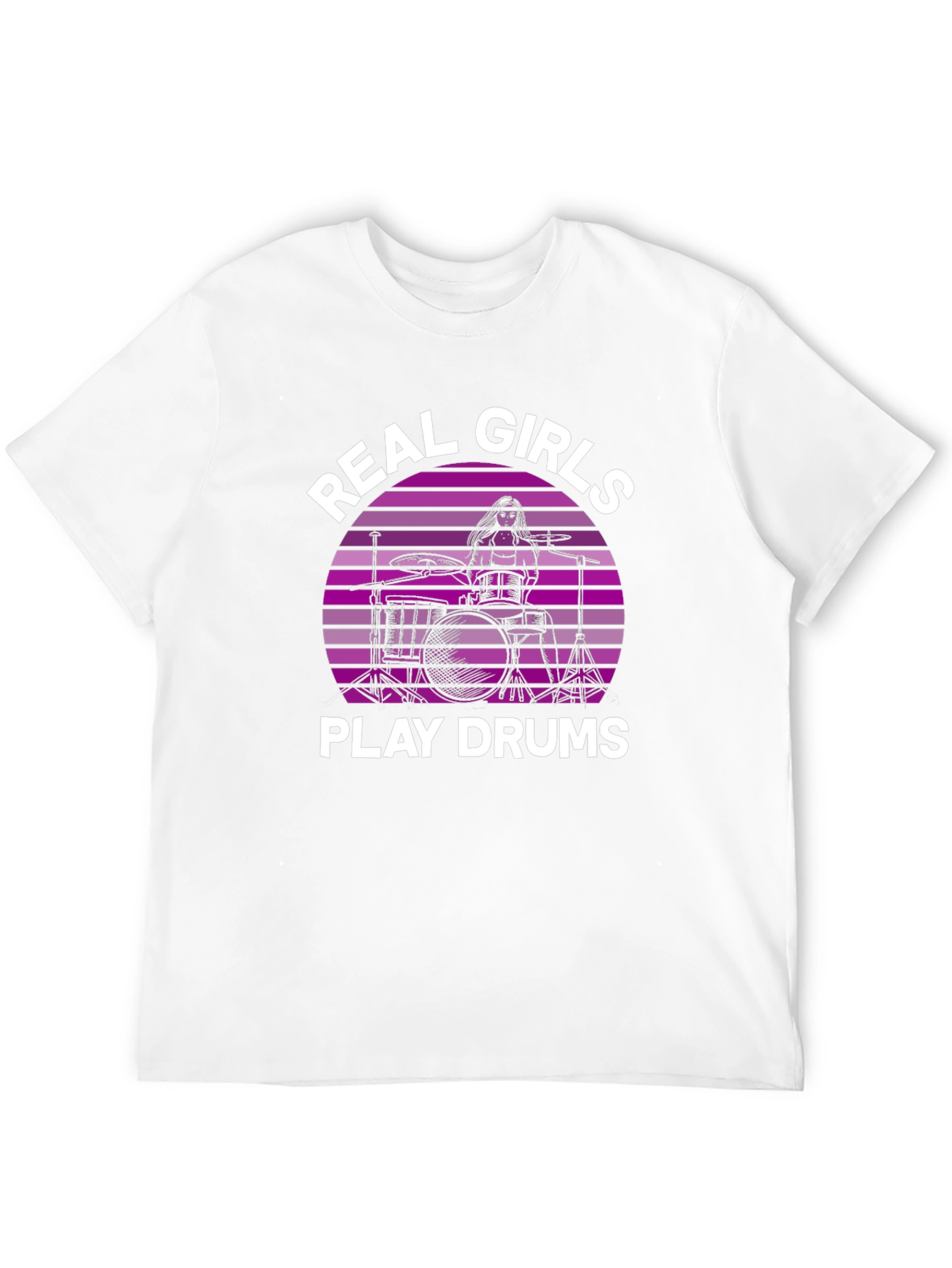Real Girls Play Drums Graphic Tee - Black