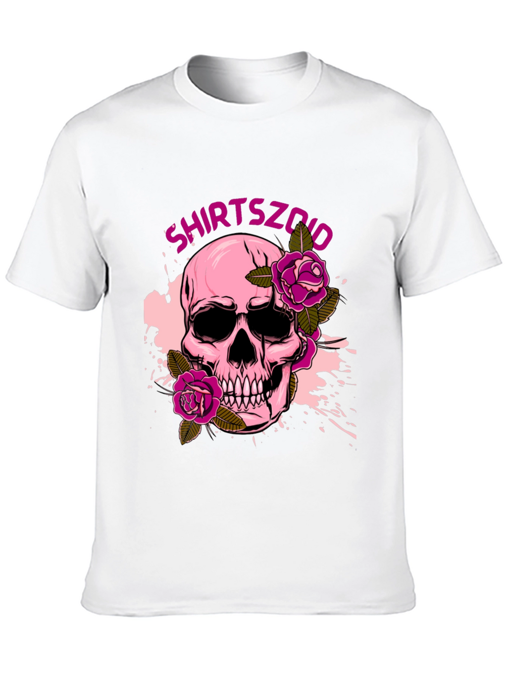 Skull and Roses Graphic Tee - Mens Black T-Shirt