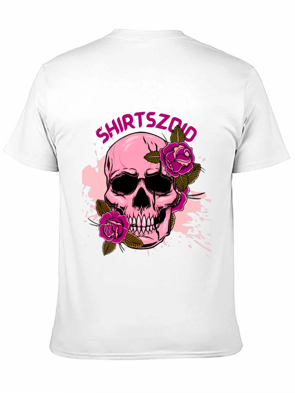 Skull and Roses Graphic Tee - Mens Black T-Shirt