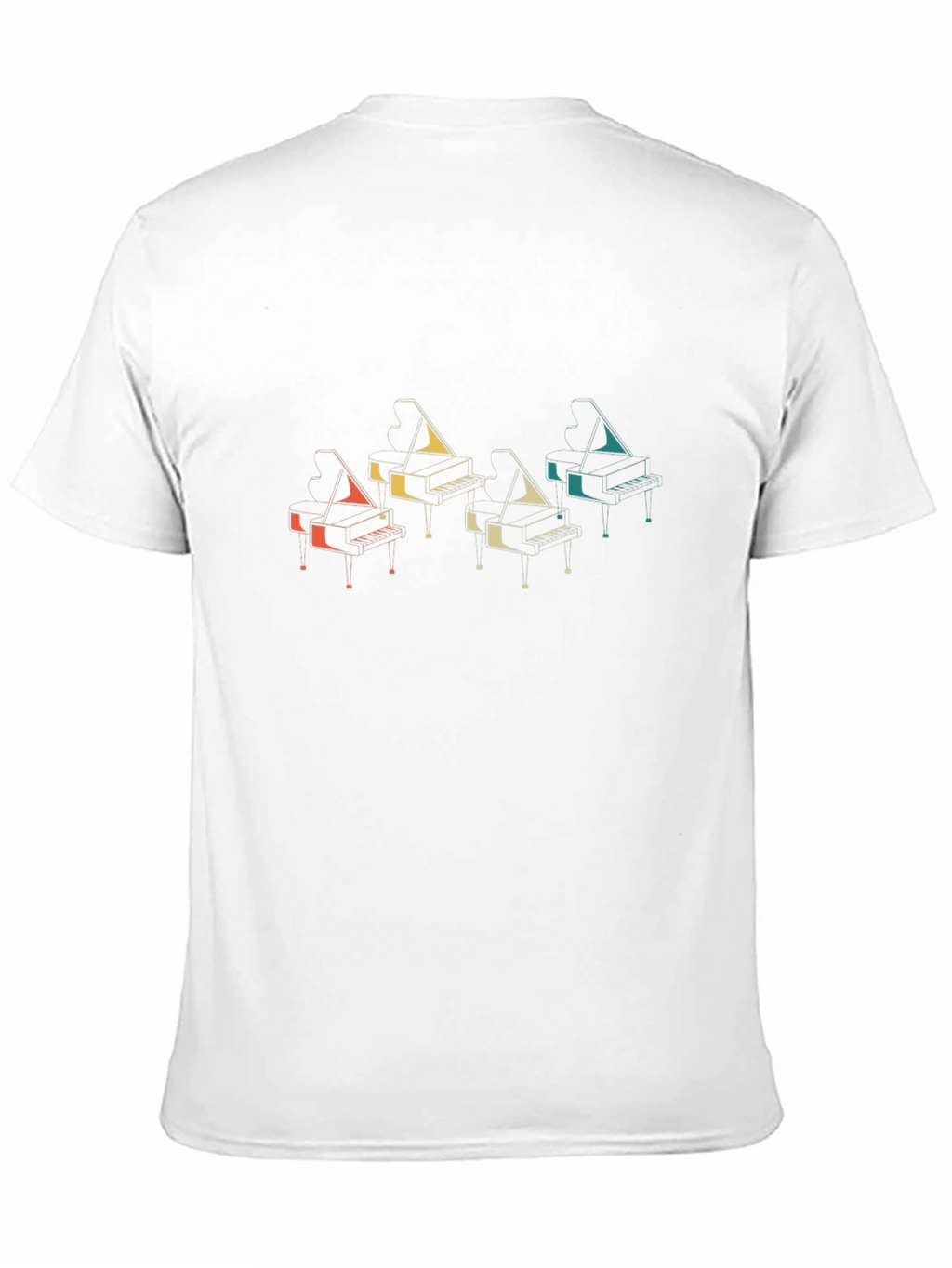 Retro Piano Graphic T-Shirt - Music Lover Tee