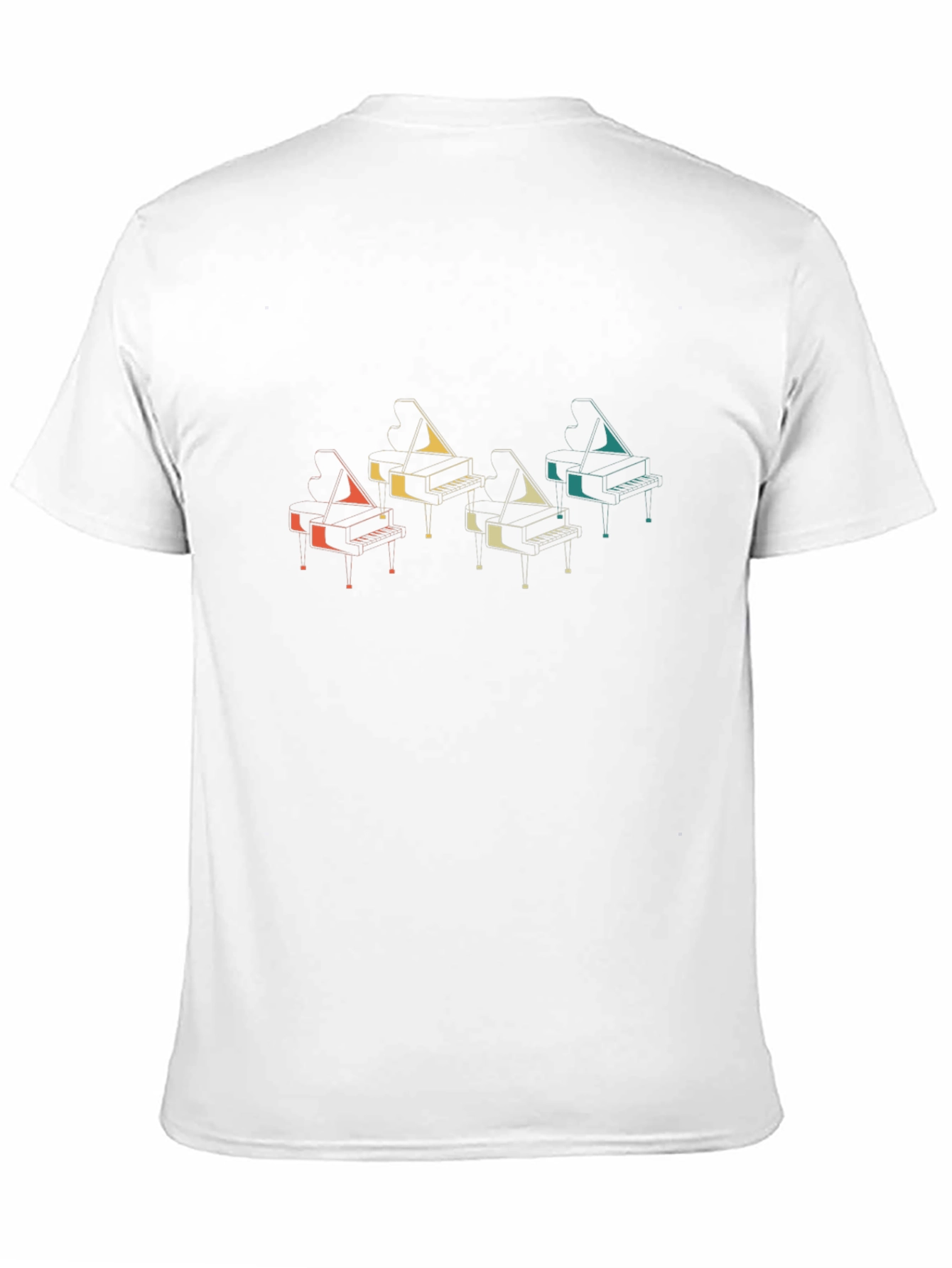 Retro Piano Graphic T-Shirt - Music Lover Tee