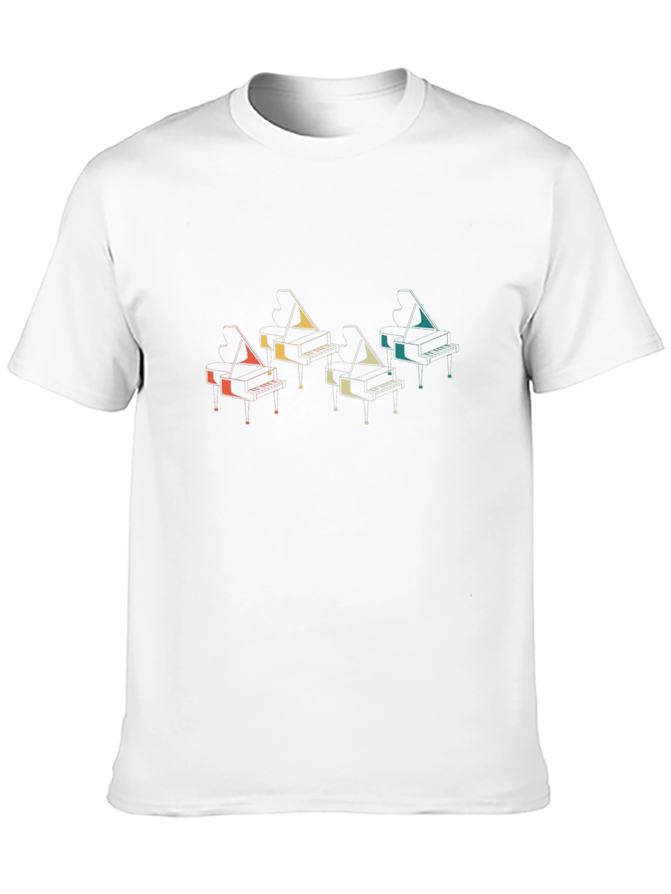 Retro Piano Graphic T-Shirt - Music Lover Tee
