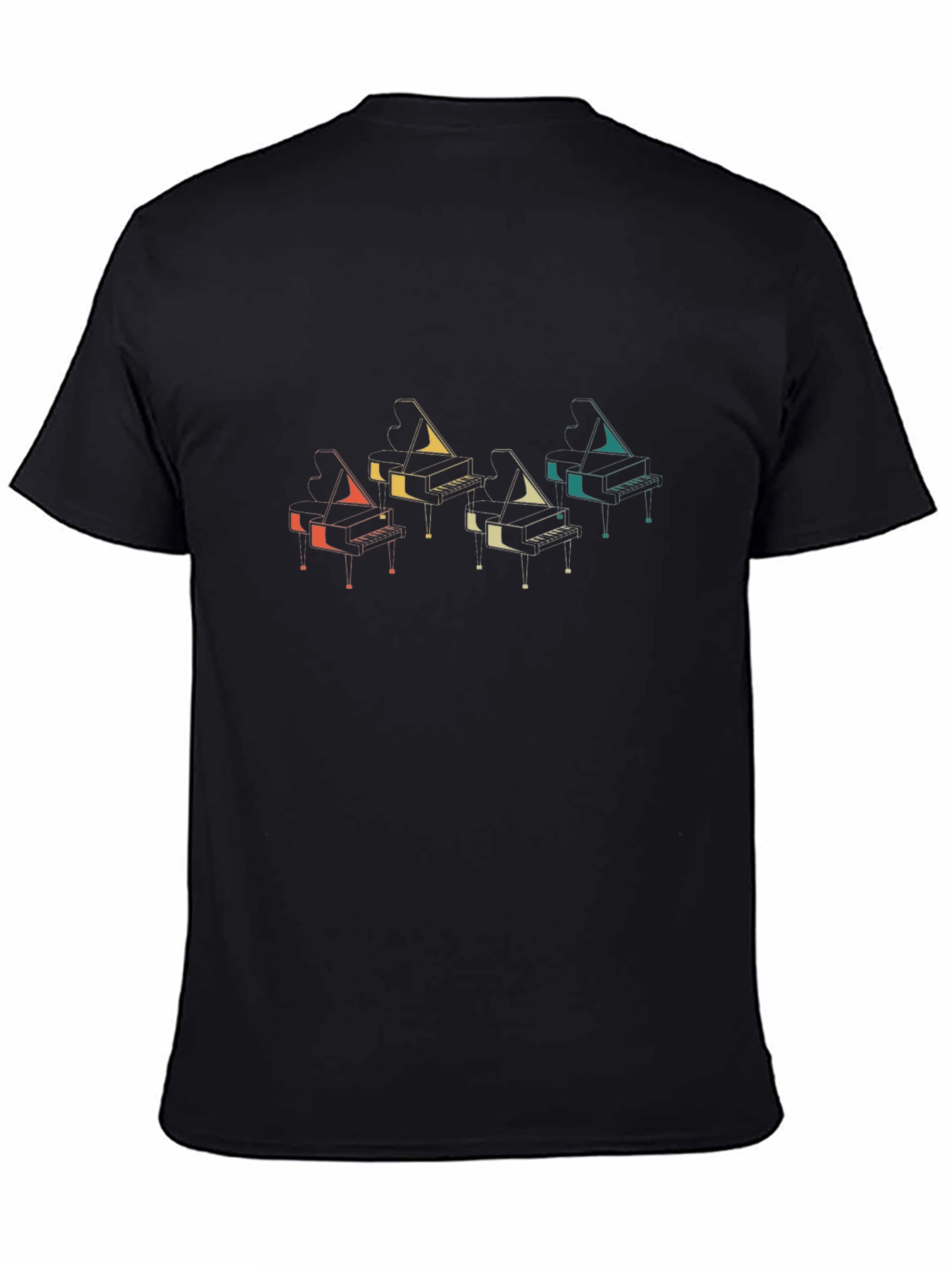 Retro Piano Graphic T-Shirt - Music Lover Tee