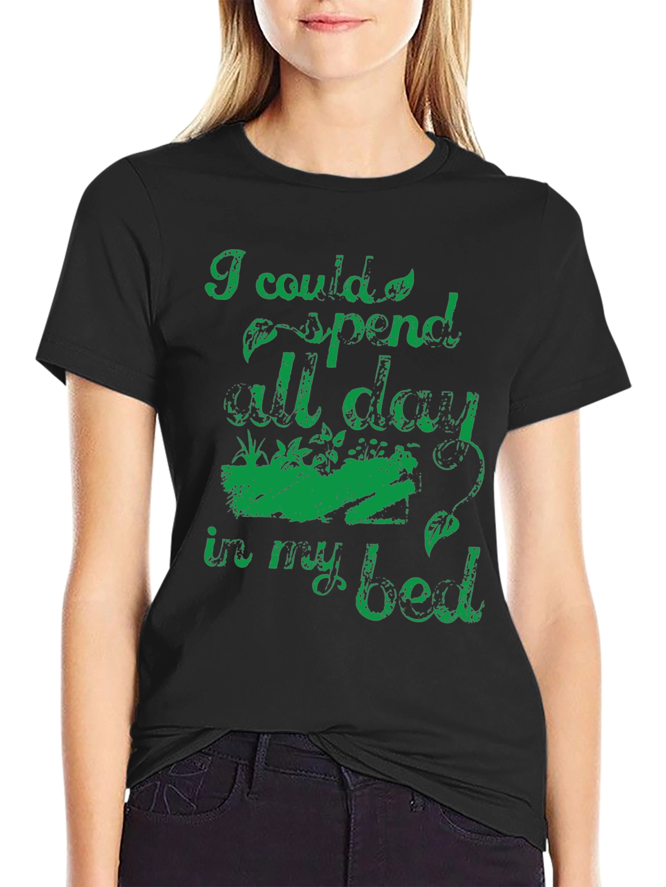 Lazy Day T-Shirt: I Could Spend All Day In My Bed Graphic Tee
