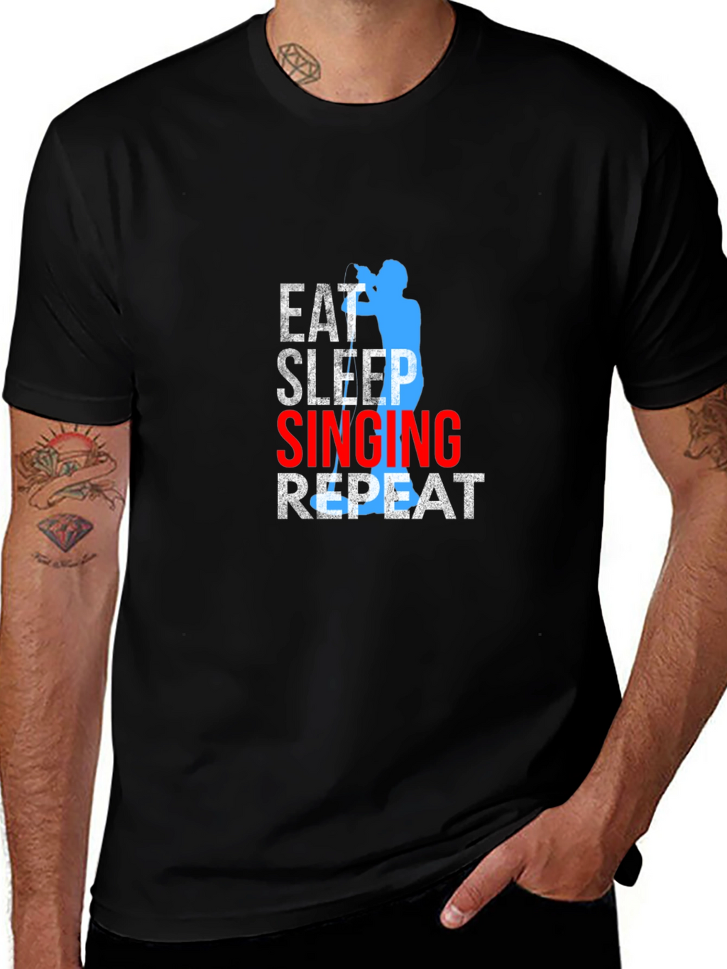 Eat Sleep Singing Repeat T-Shirt