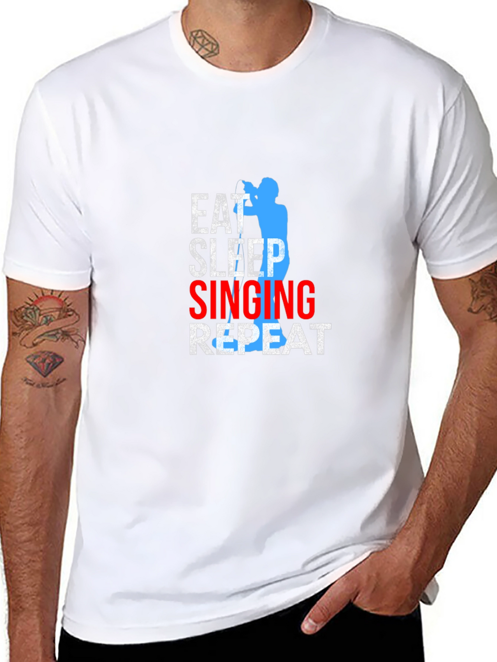 Eat Sleep Singing Repeat T-Shirt