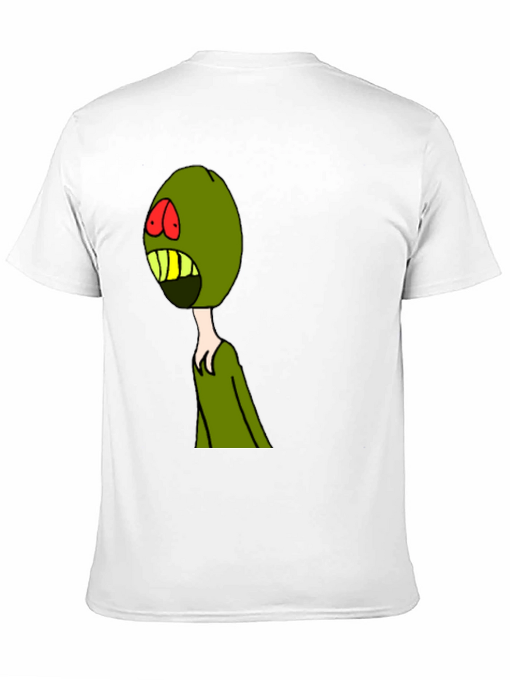 Olive Cartoon Graphic Print Black T-Shirt