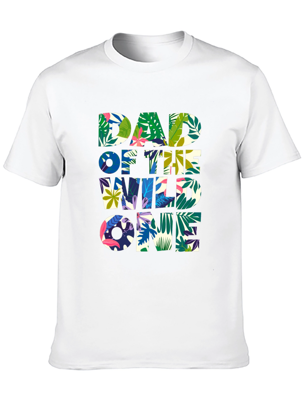 Dad of the Wild One Tropical Graphic T-Shirt