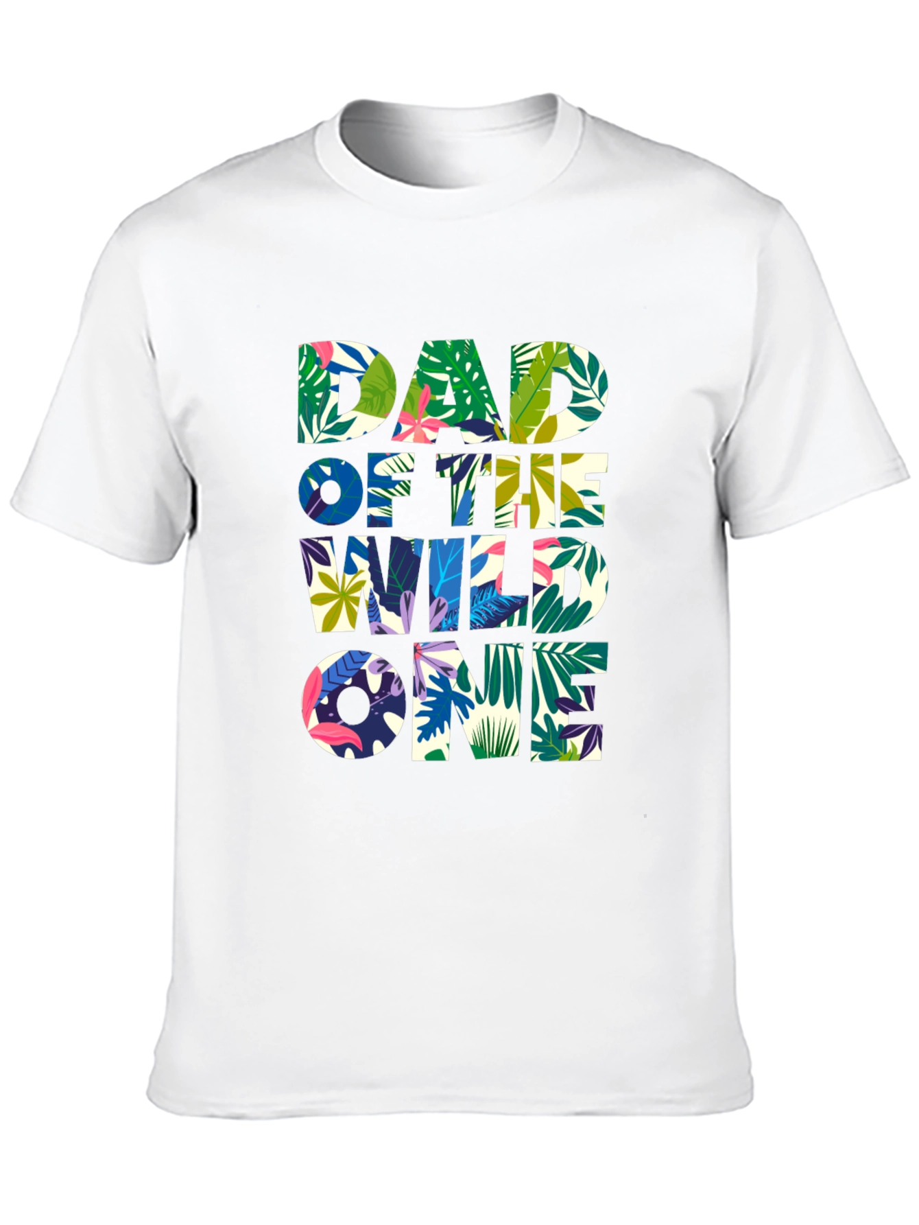 Dad of the Wild One Tropical Graphic T-Shirt