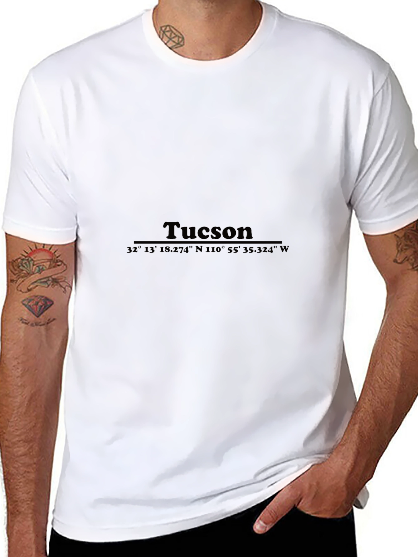 Tucson Coordinates Black T-Shirt