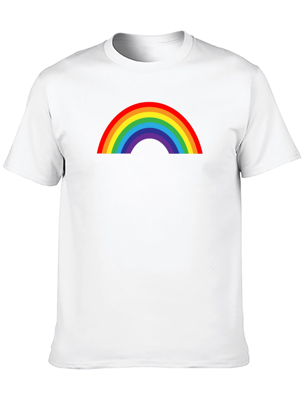 Rainbow Graphic Print Black T-Shirt