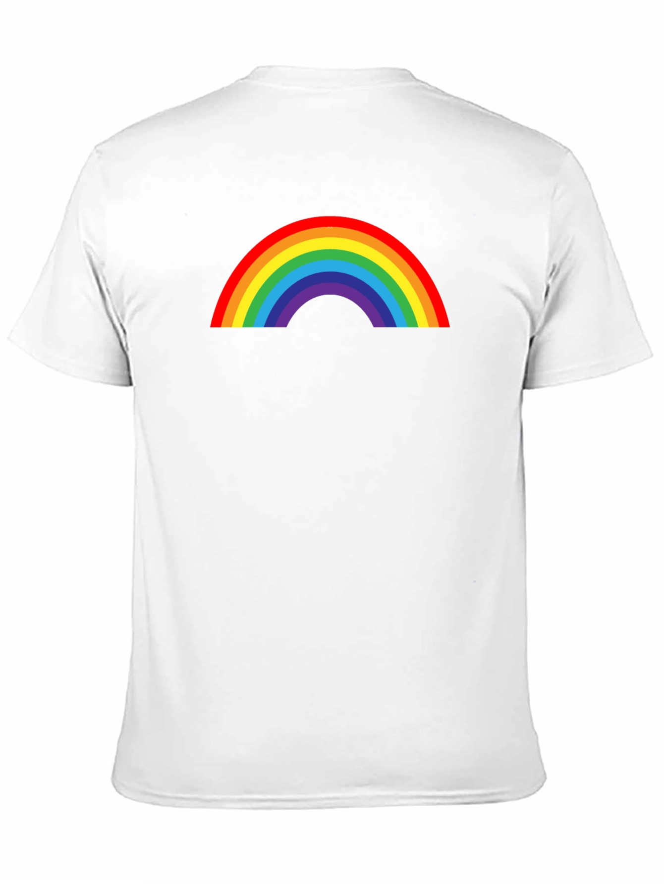 Rainbow Graphic Print Black T-Shirt