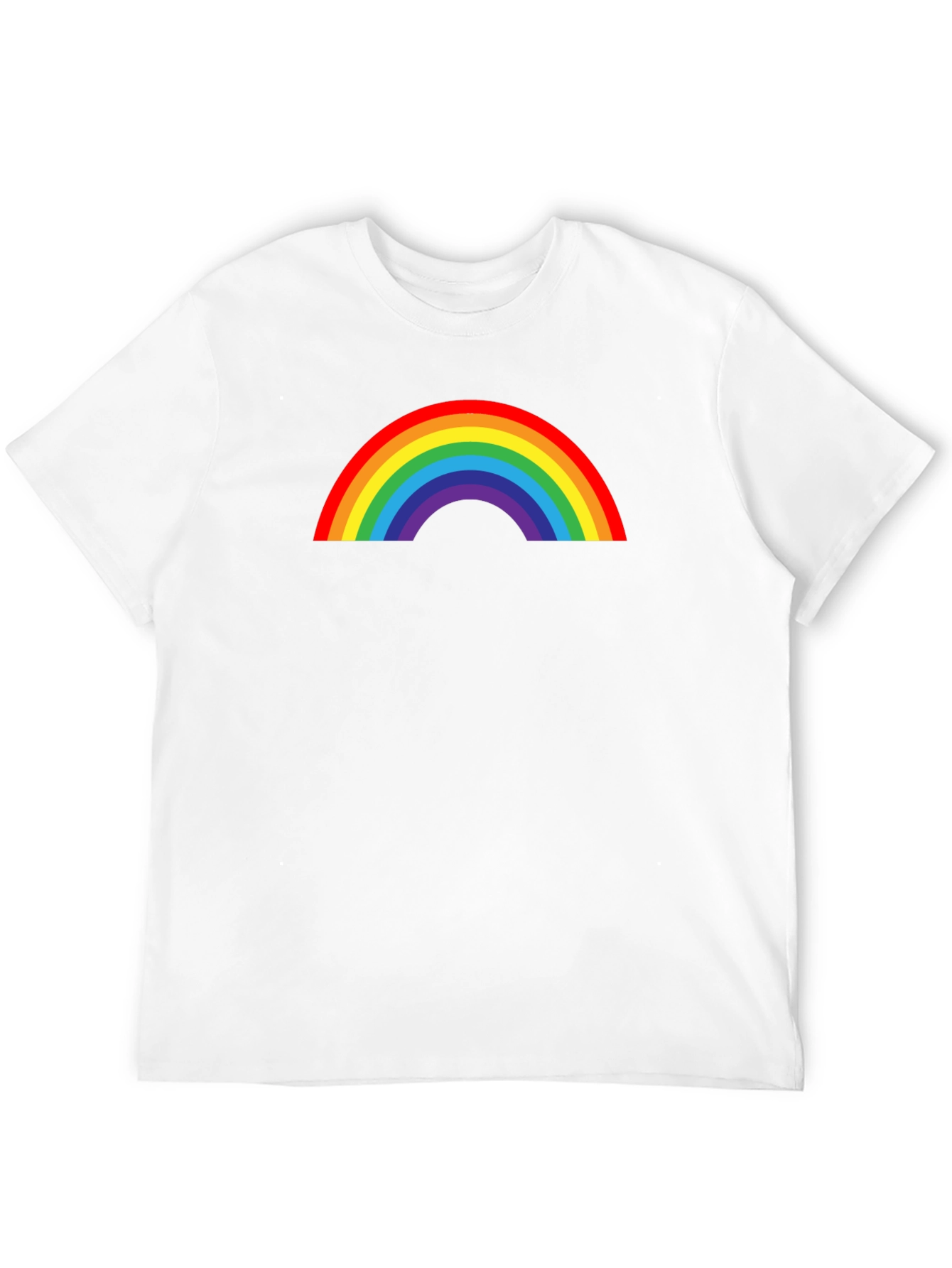 Rainbow Graphic Print Black T-Shirt