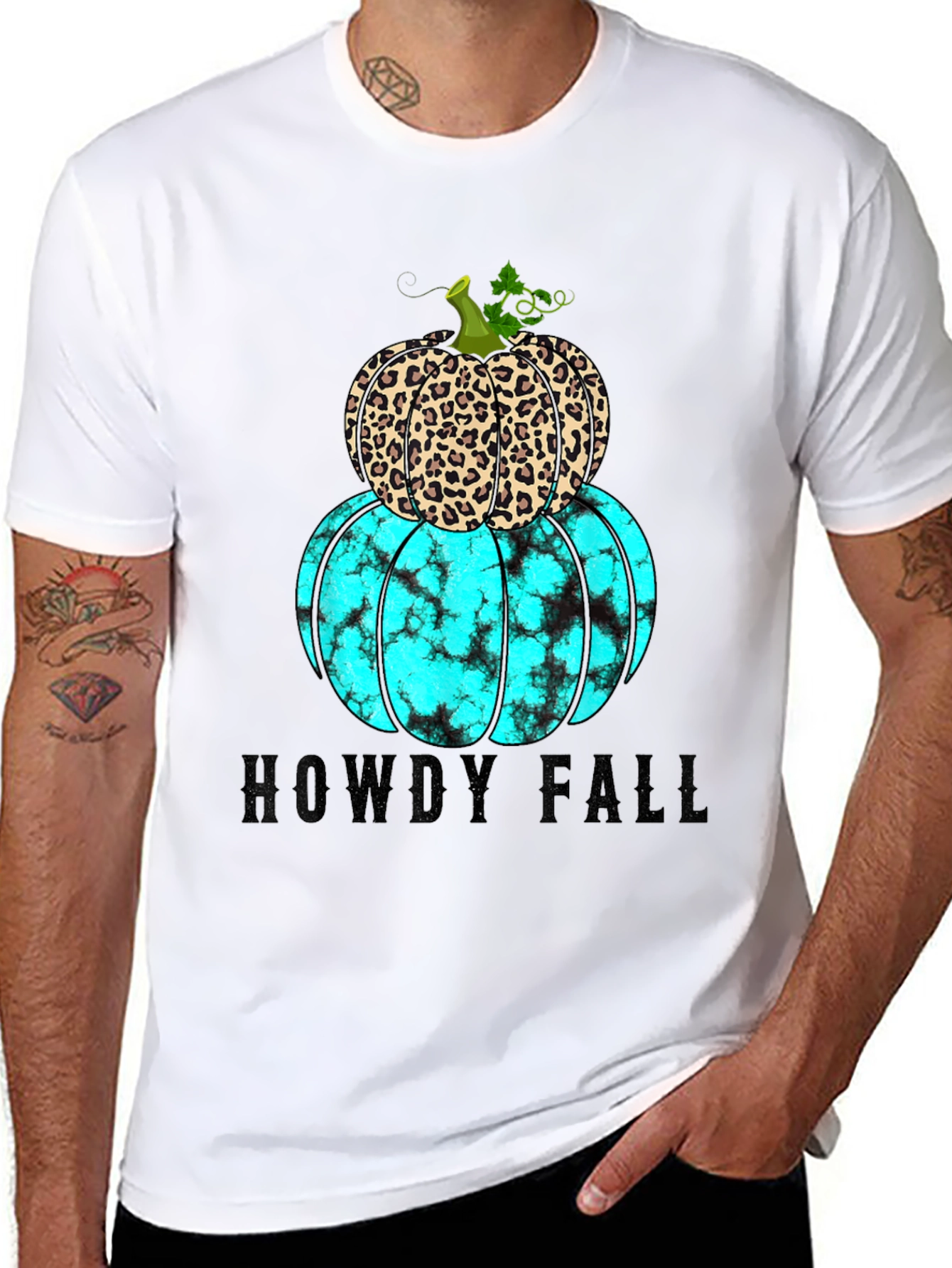 Howdy Fall Stacked Pumpkin Graphic Tee
