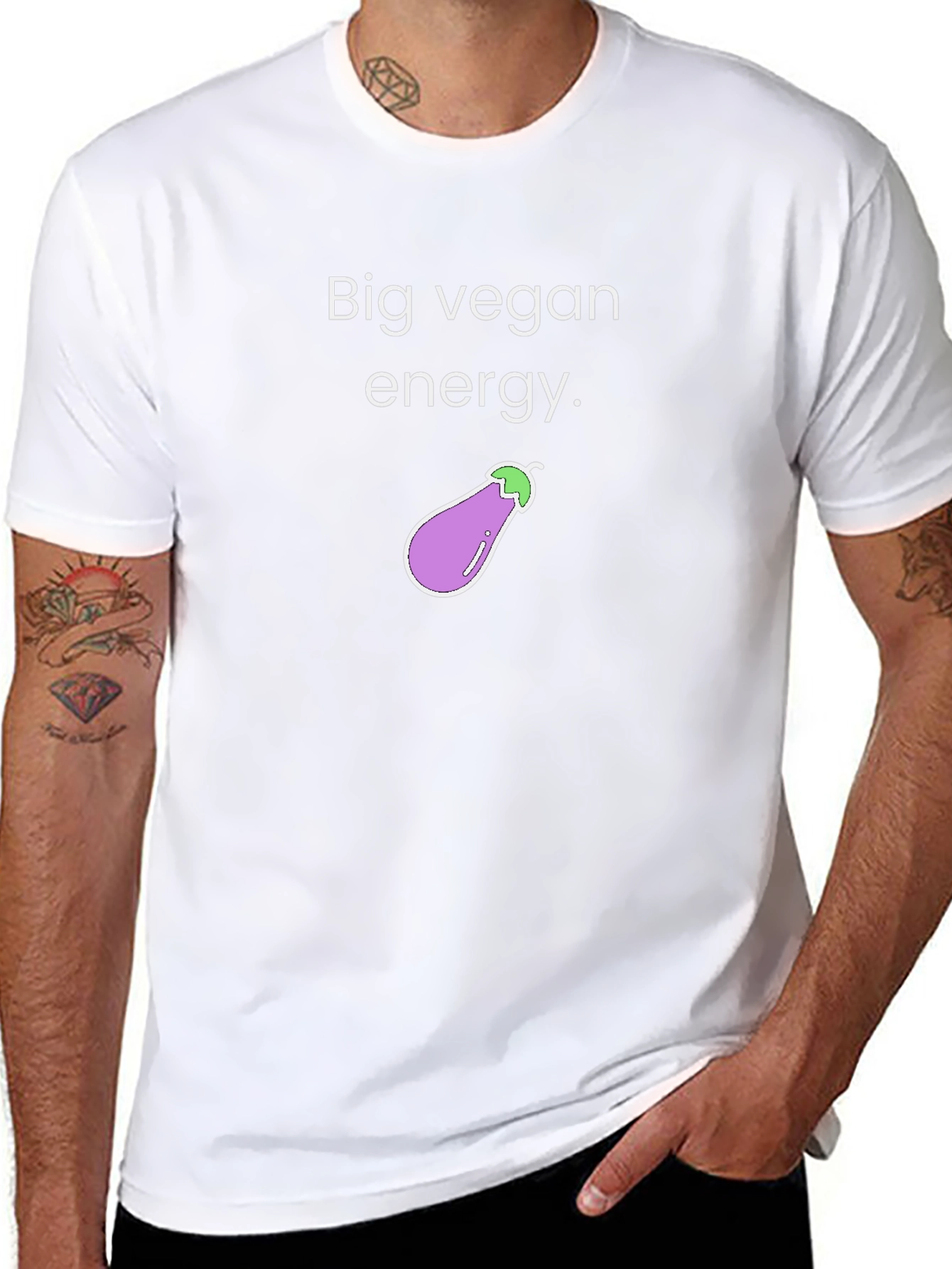 Big Vegan Energy T-Shirt - Unisex Crew Neck