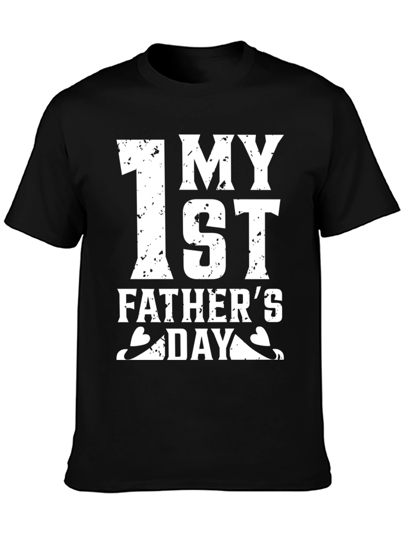 First Fathers Day Black T-Shirt