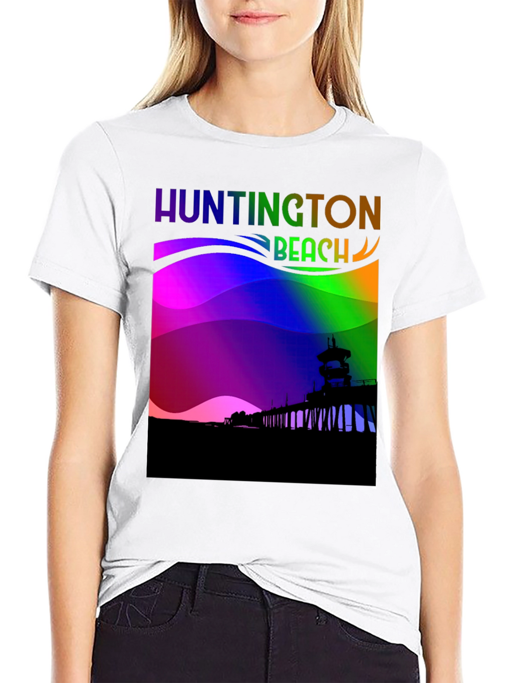 Huntington Beach Rainbow T-Shirt