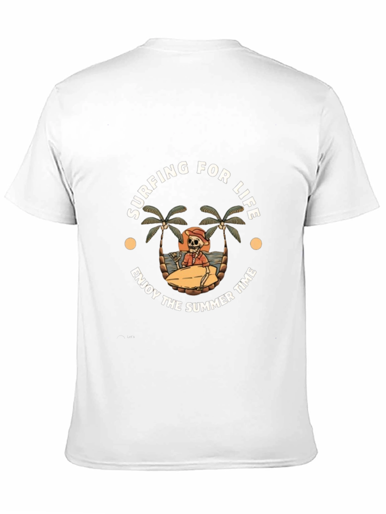 Surfing for Life Black Graphic T-Shirt