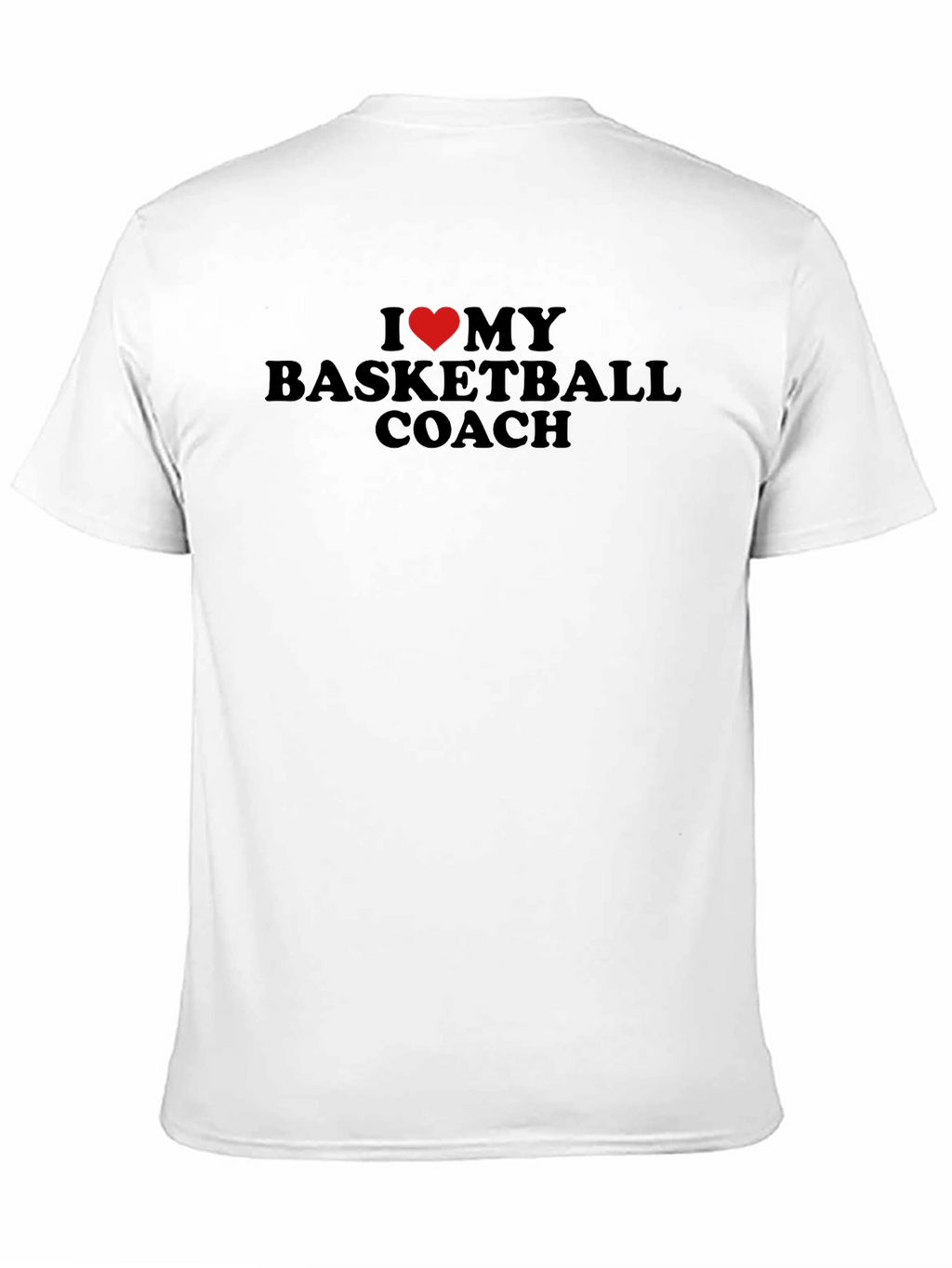 I Heart My Basketball Coach Black T-Shirt