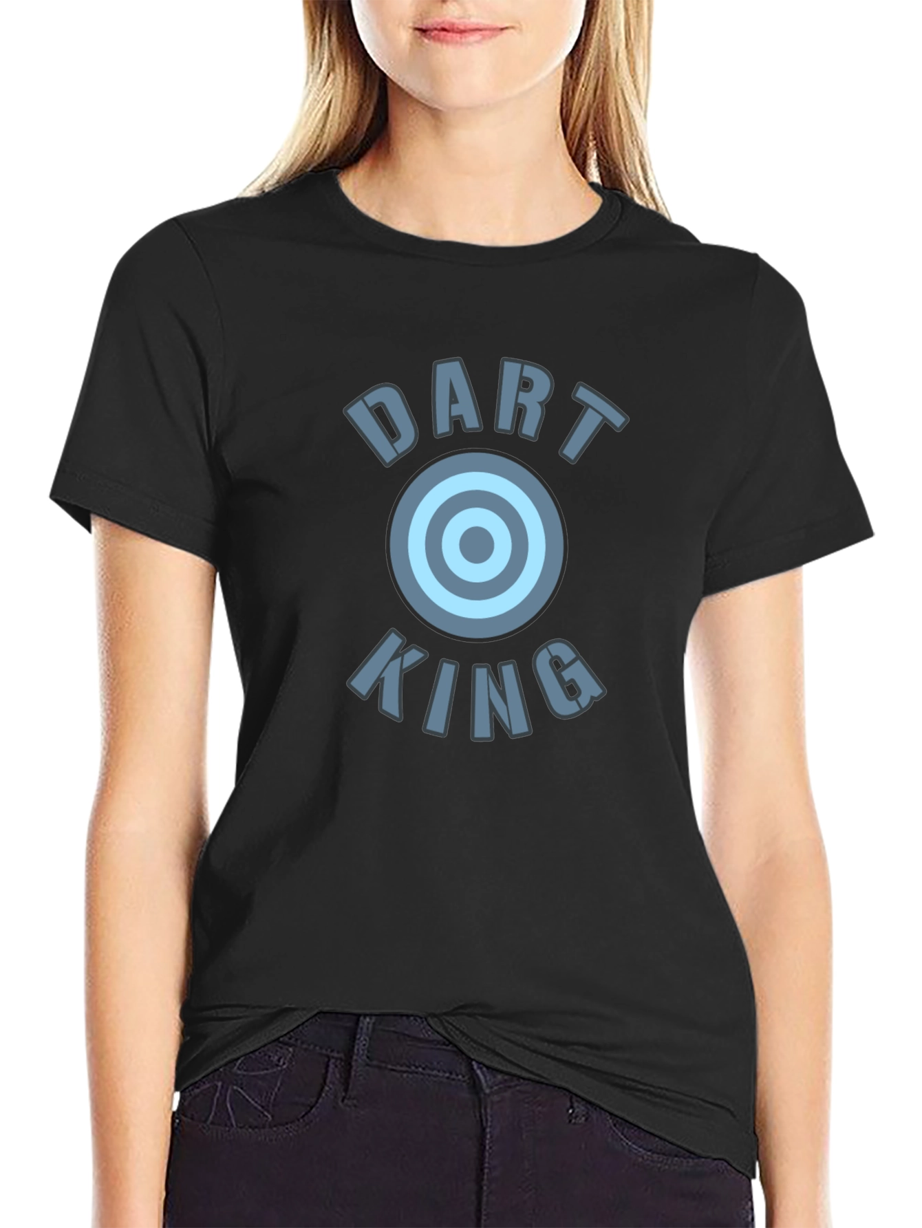 Dart King Graphic Tee - Black Short Sleeve Shirt