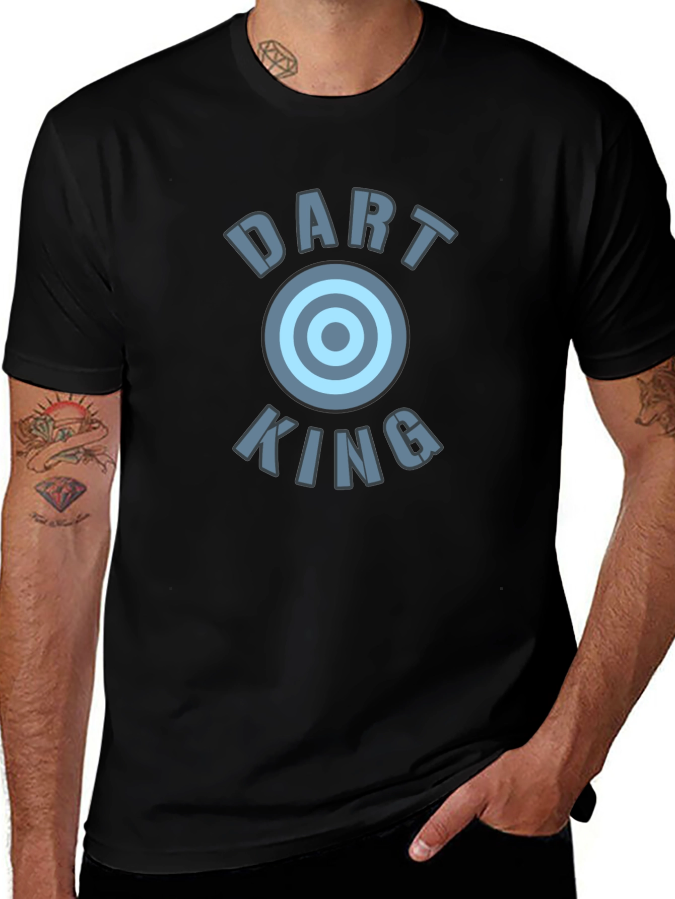 Dart King Graphic Tee - Black Short Sleeve Shirt