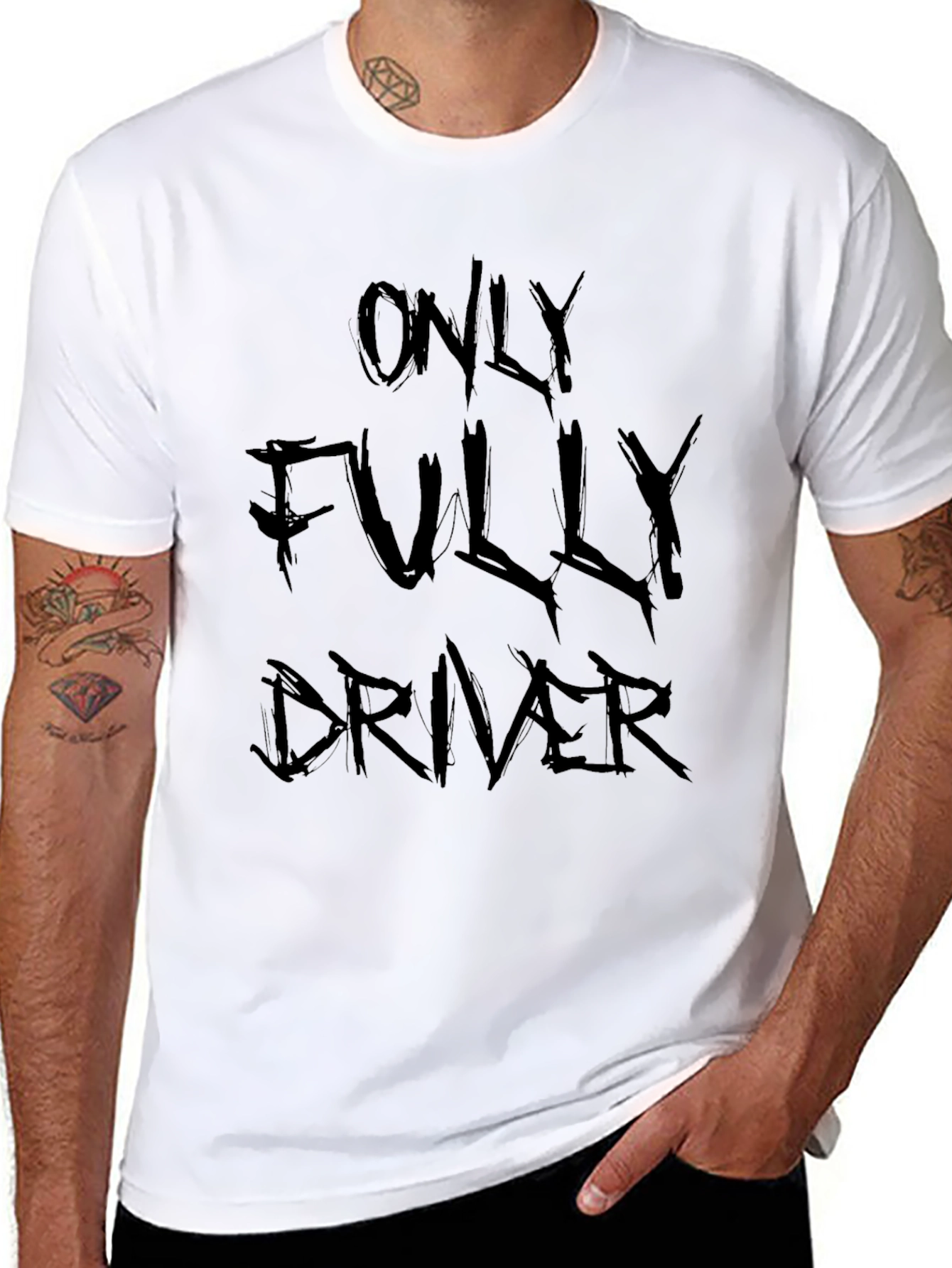 Only Fully Driver Black Graphic Tee