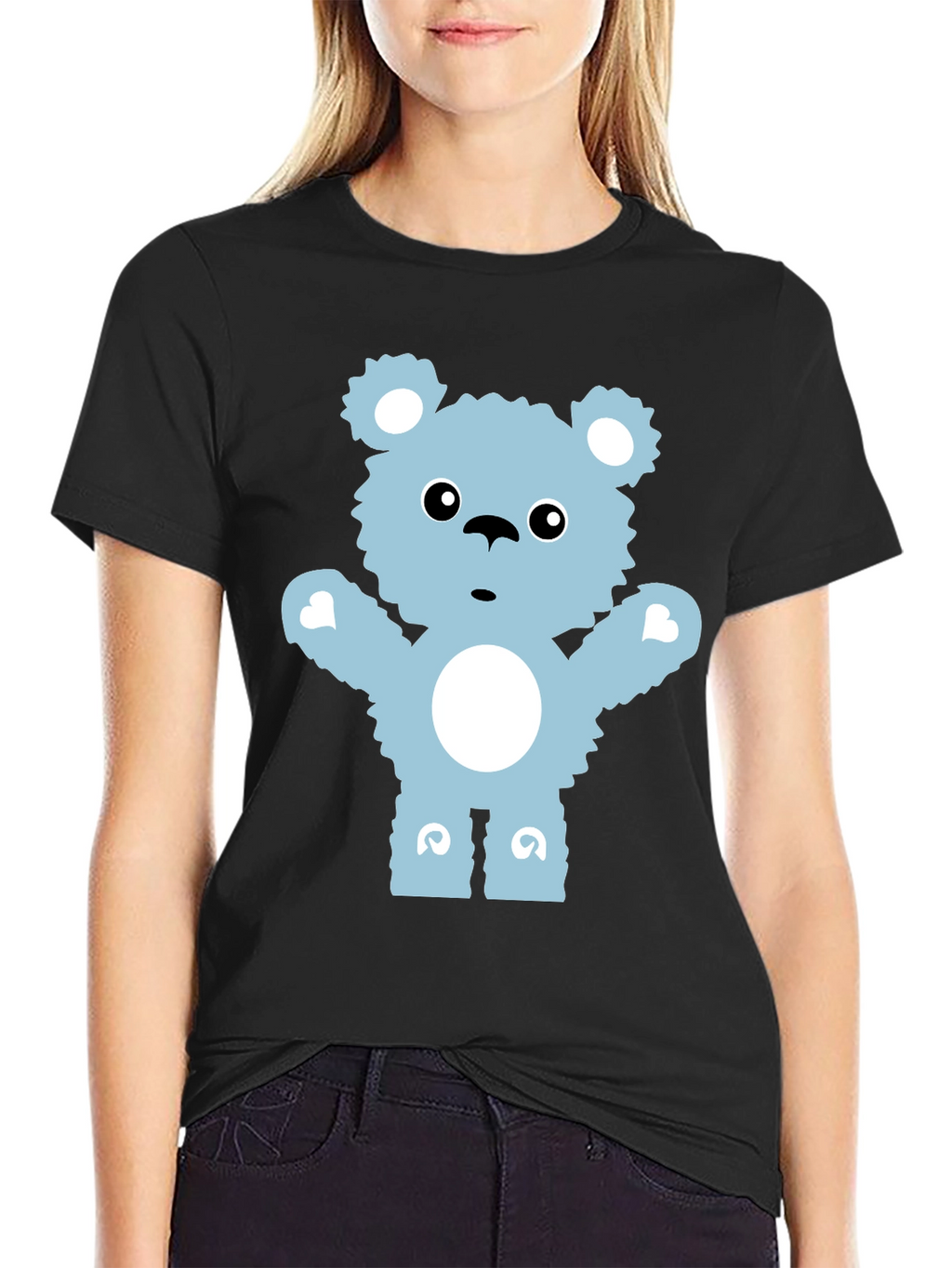 Cute Teddy Bear Graphic T-Shirt - Soft Cotton Blend
