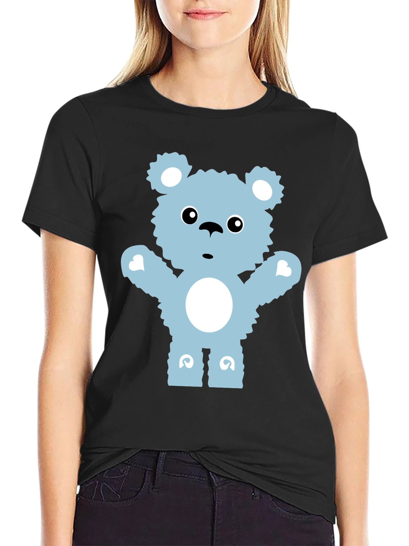 Cute Teddy Bear Graphic T-Shirt - Soft Cotton Blend