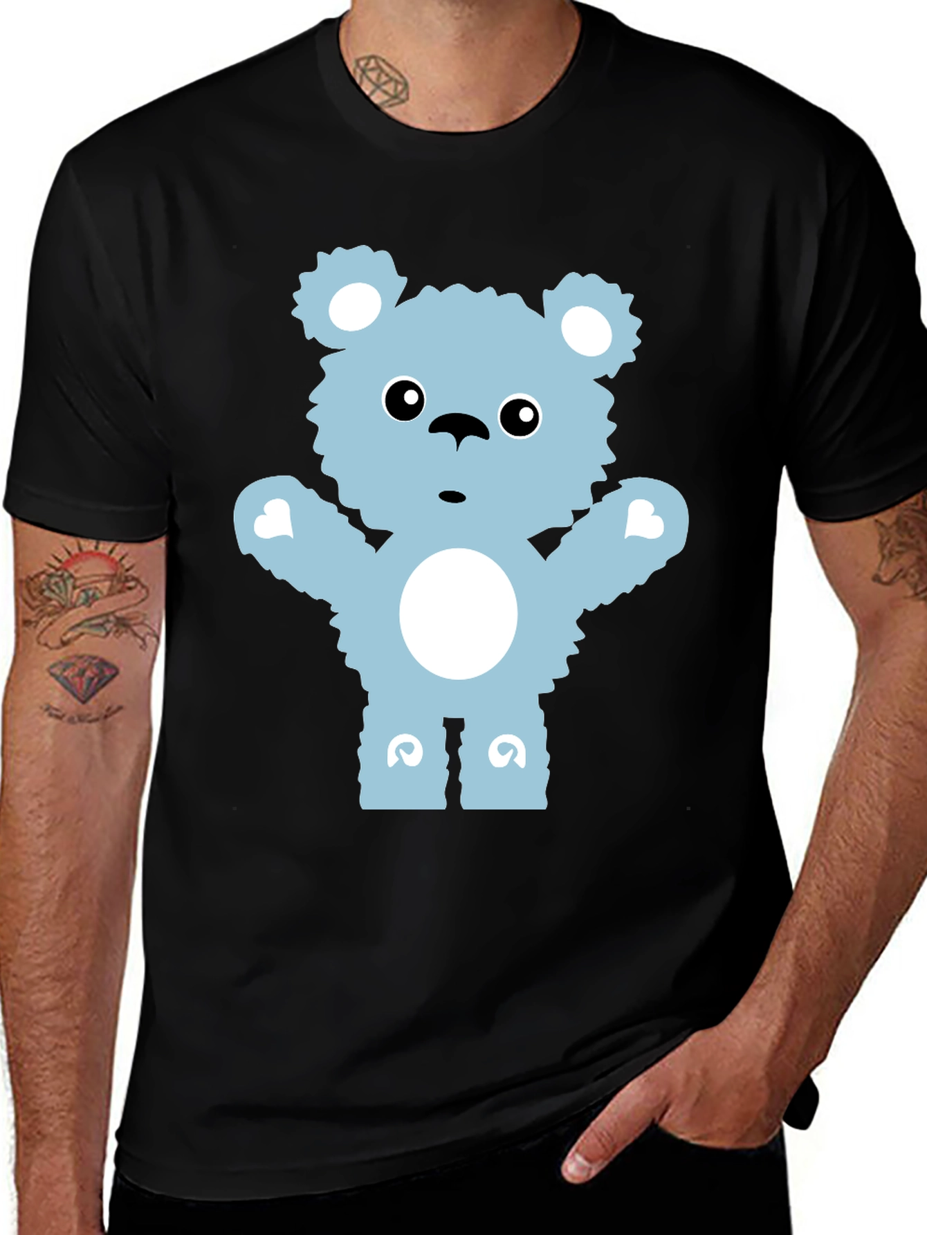 Cute Teddy Bear Graphic T-Shirt - Soft Cotton Blend