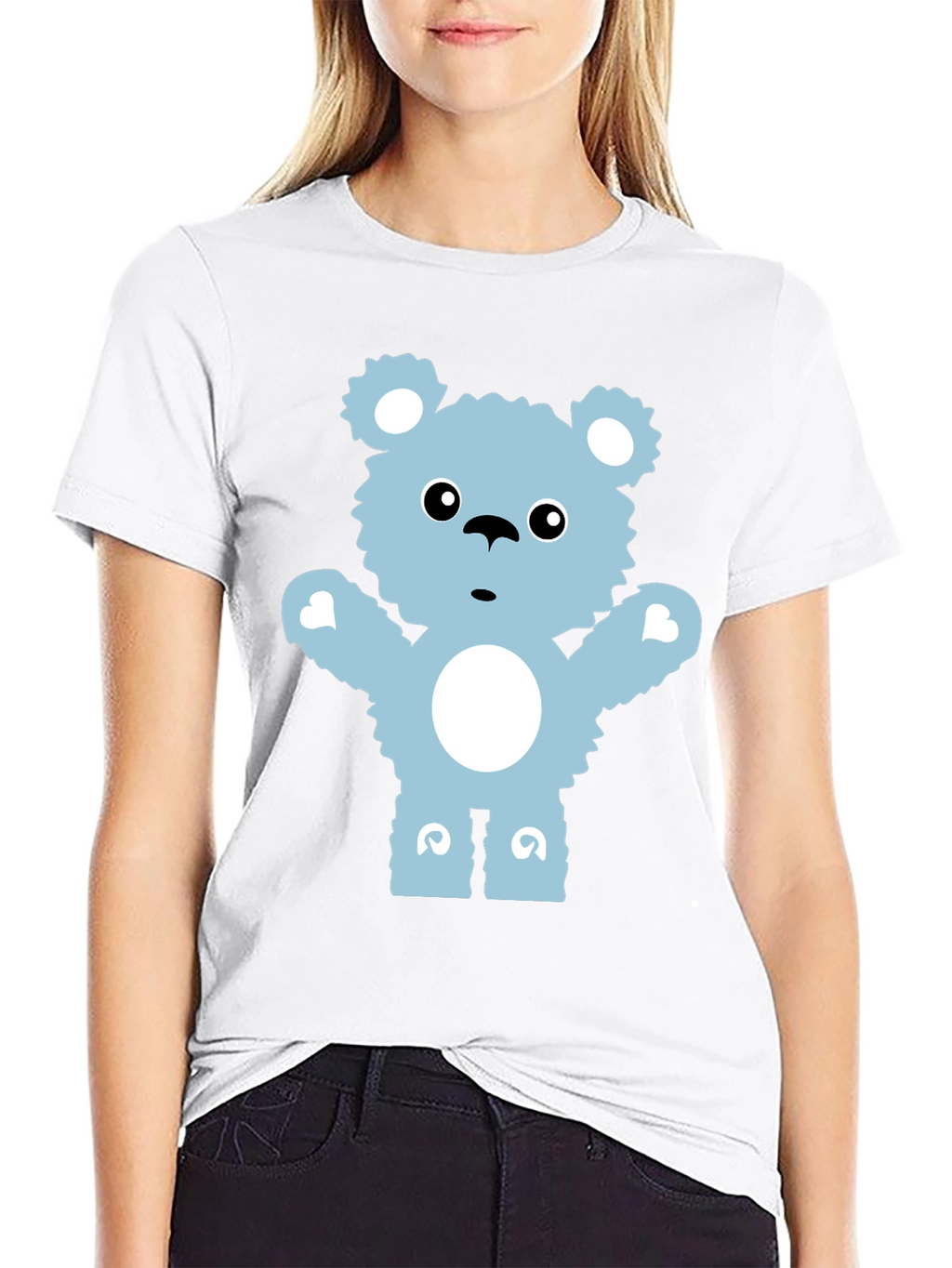 Cute Teddy Bear Graphic T-Shirt - Soft Cotton Blend