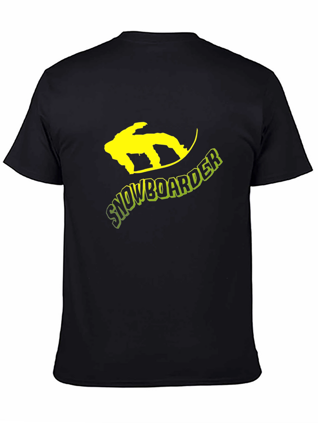 Snowboarder Graphic Tee - Black Cotton T-Shirt