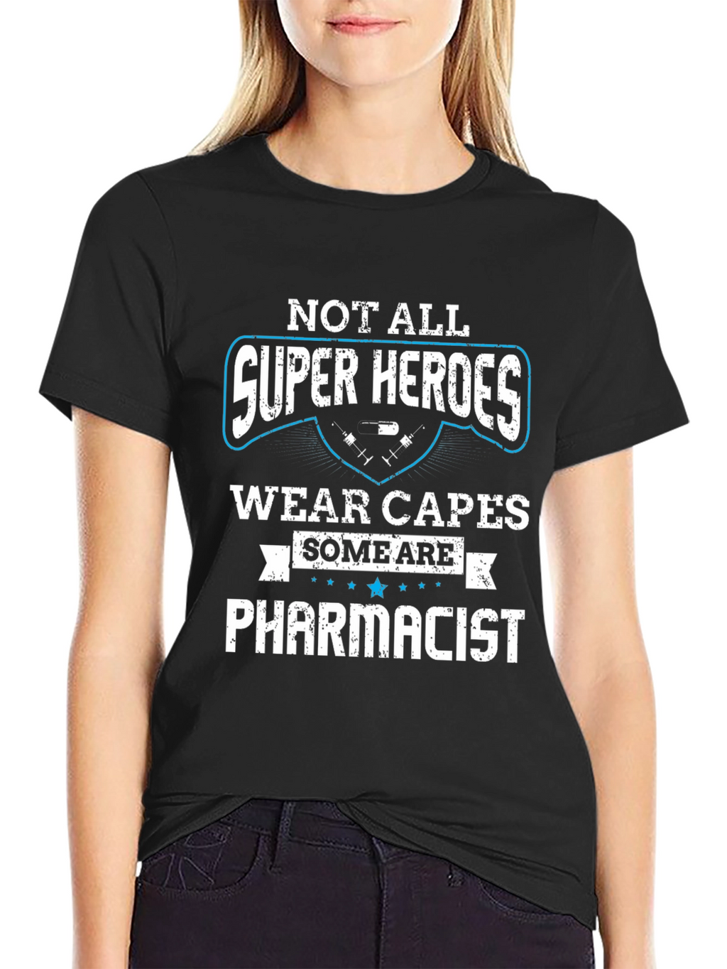 Pharmacist Super Hero Graphic T-Shirt