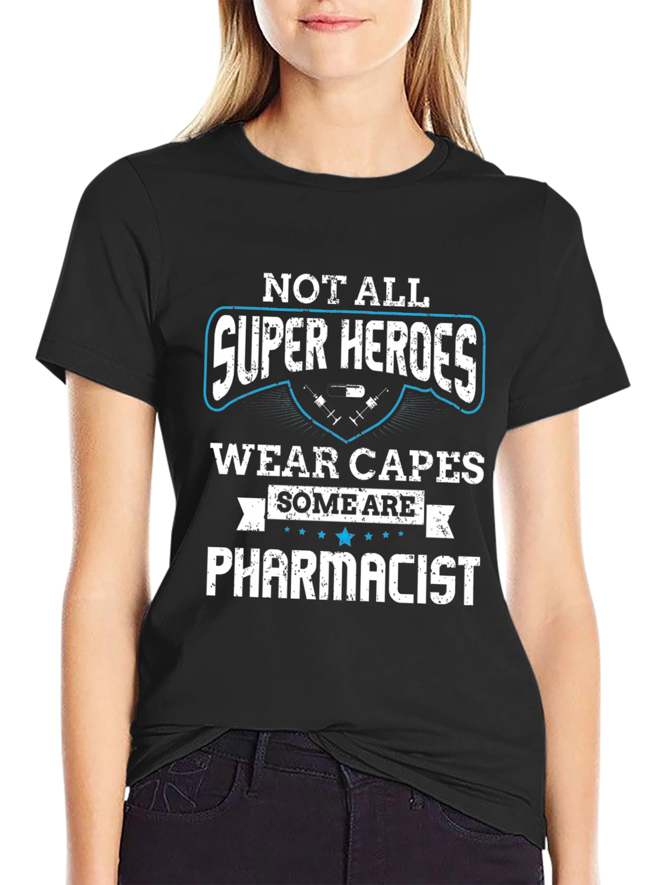 Pharmacist Super Hero Graphic T-Shirt