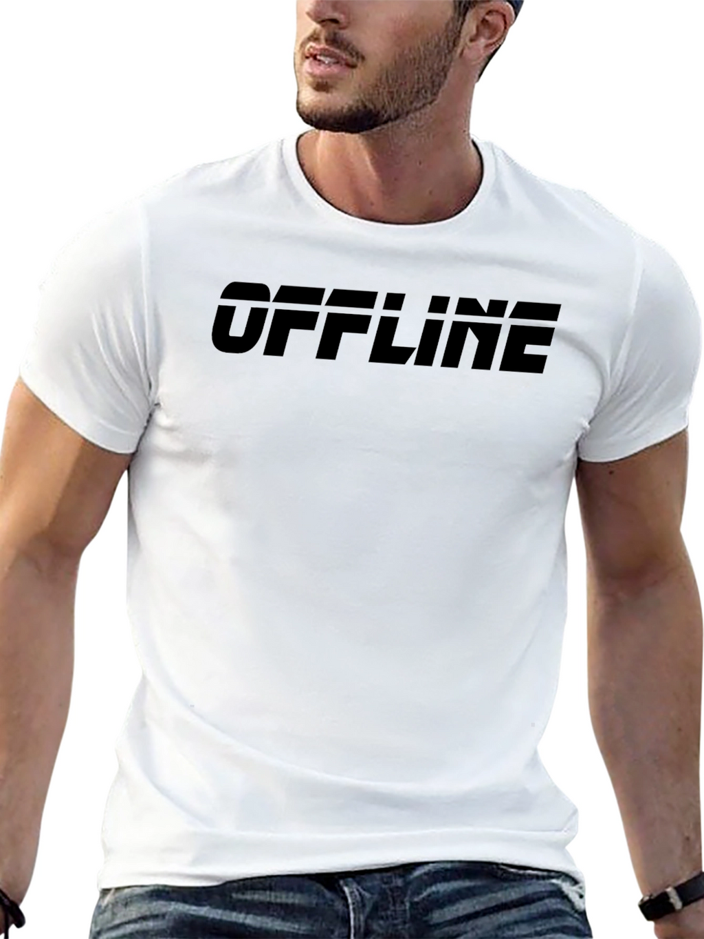 OFFLINE Graphic Tee - Black Casual T-Shirt