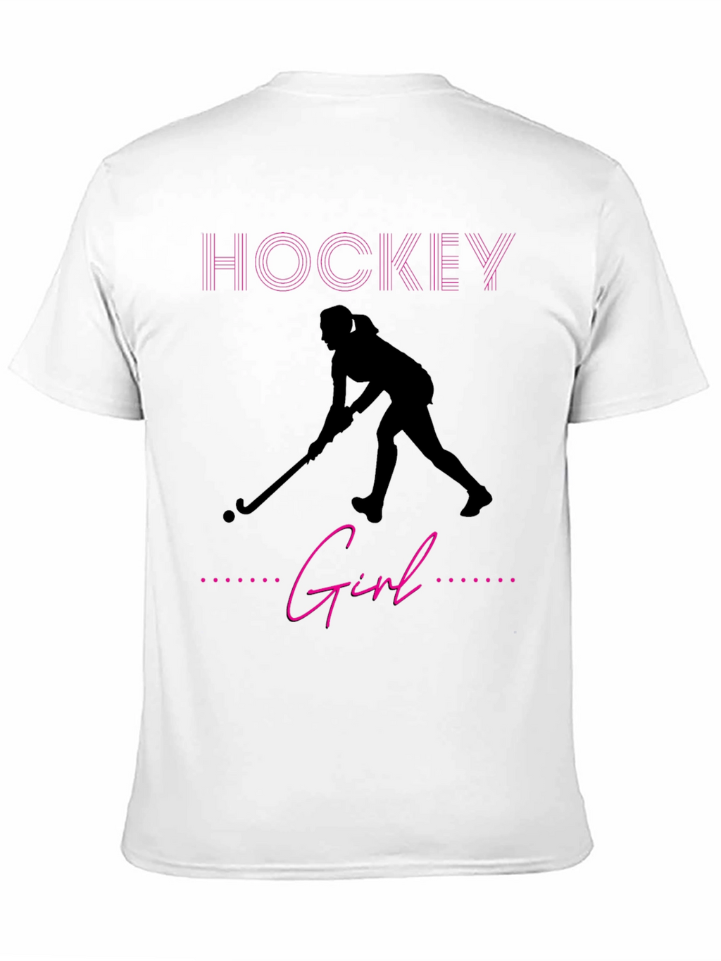 Hockey Girl Graphic Tee - Sporty Black T-Shirt